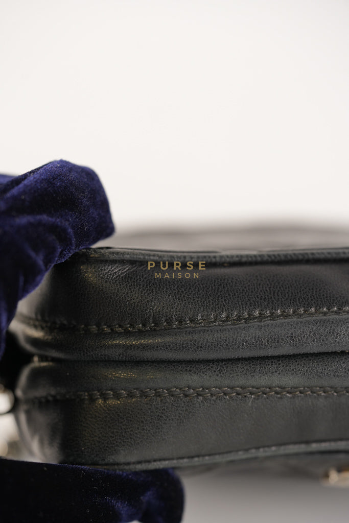 Square Camera Bag Vintage Quilted Lambskin Leather and Silver Hardware Series 4 | Purse Maison Luxury Bags Shop