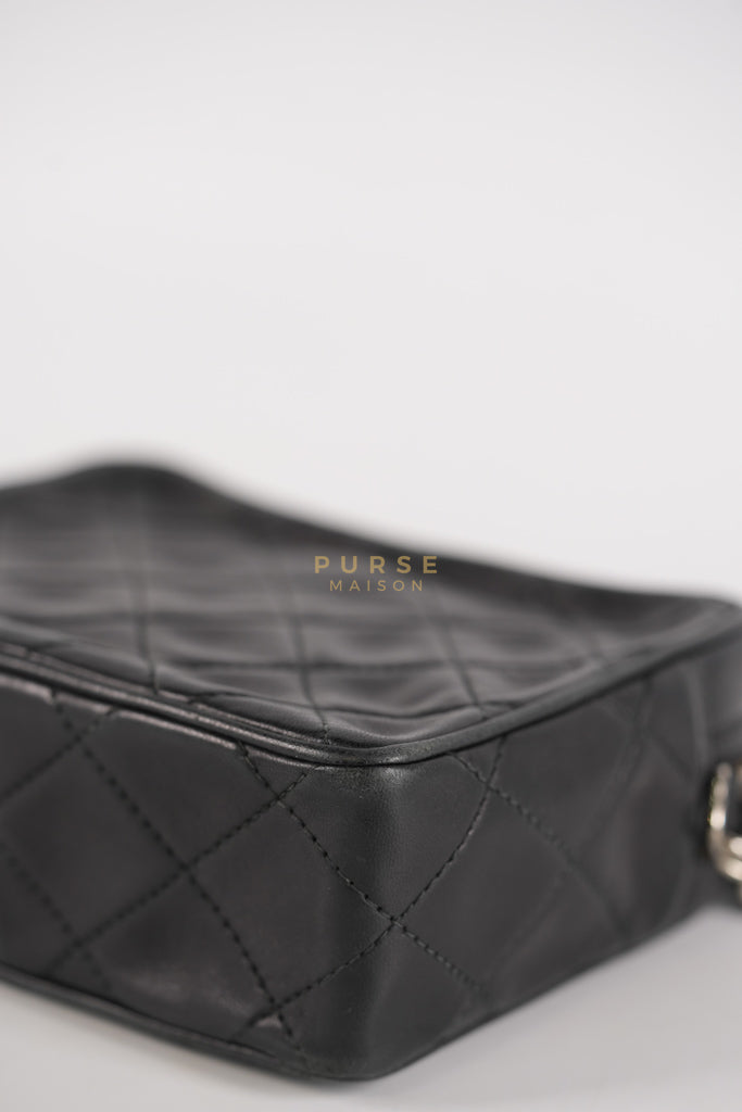 Square Camera Bag Vintage Quilted Lambskin Leather and Silver Hardware Series 4 | Purse Maison Luxury Bags Shop