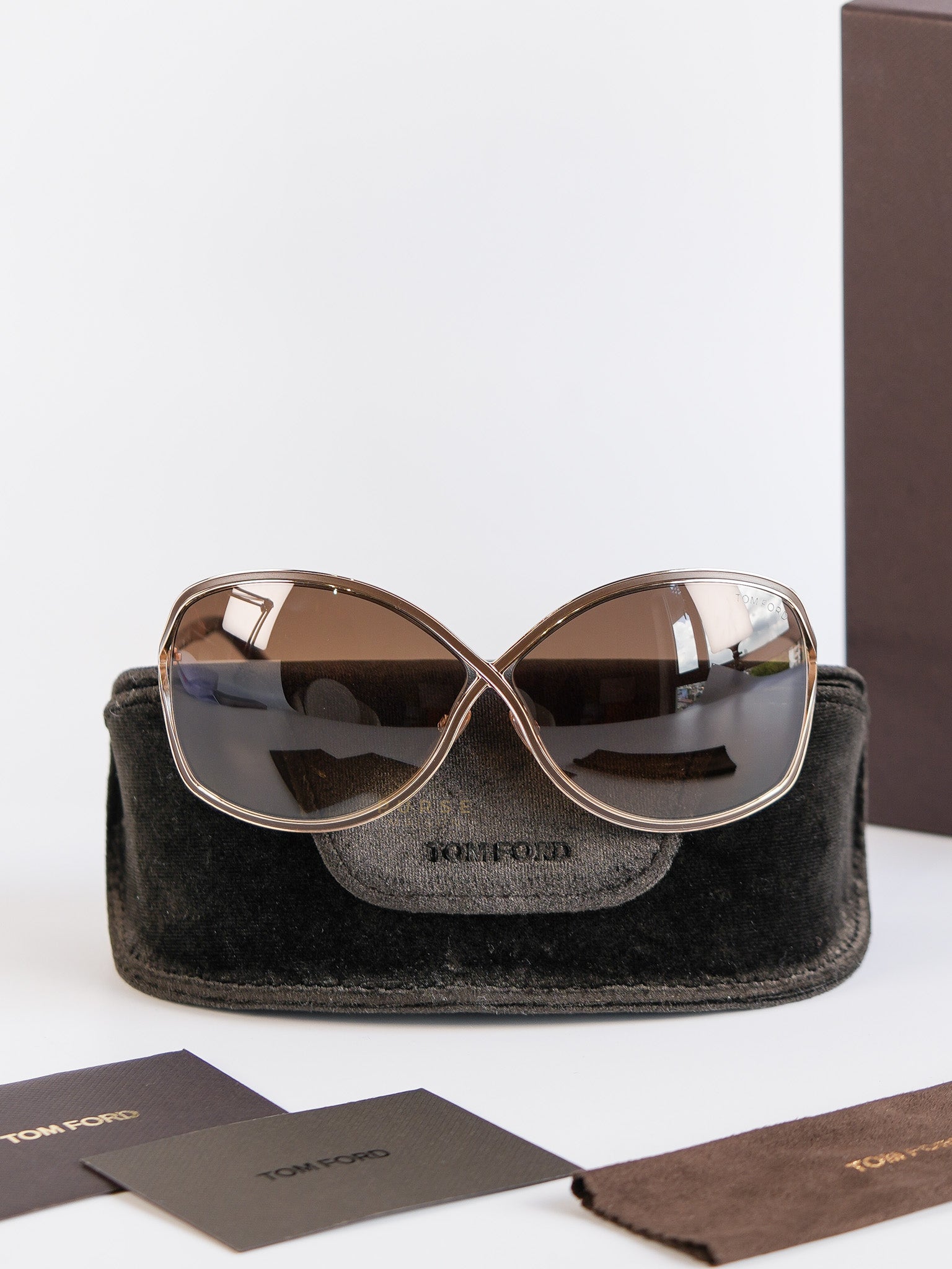 Square Framed Sunglasses Oversized In Brown | Purse Maison Luxury Bags Shop