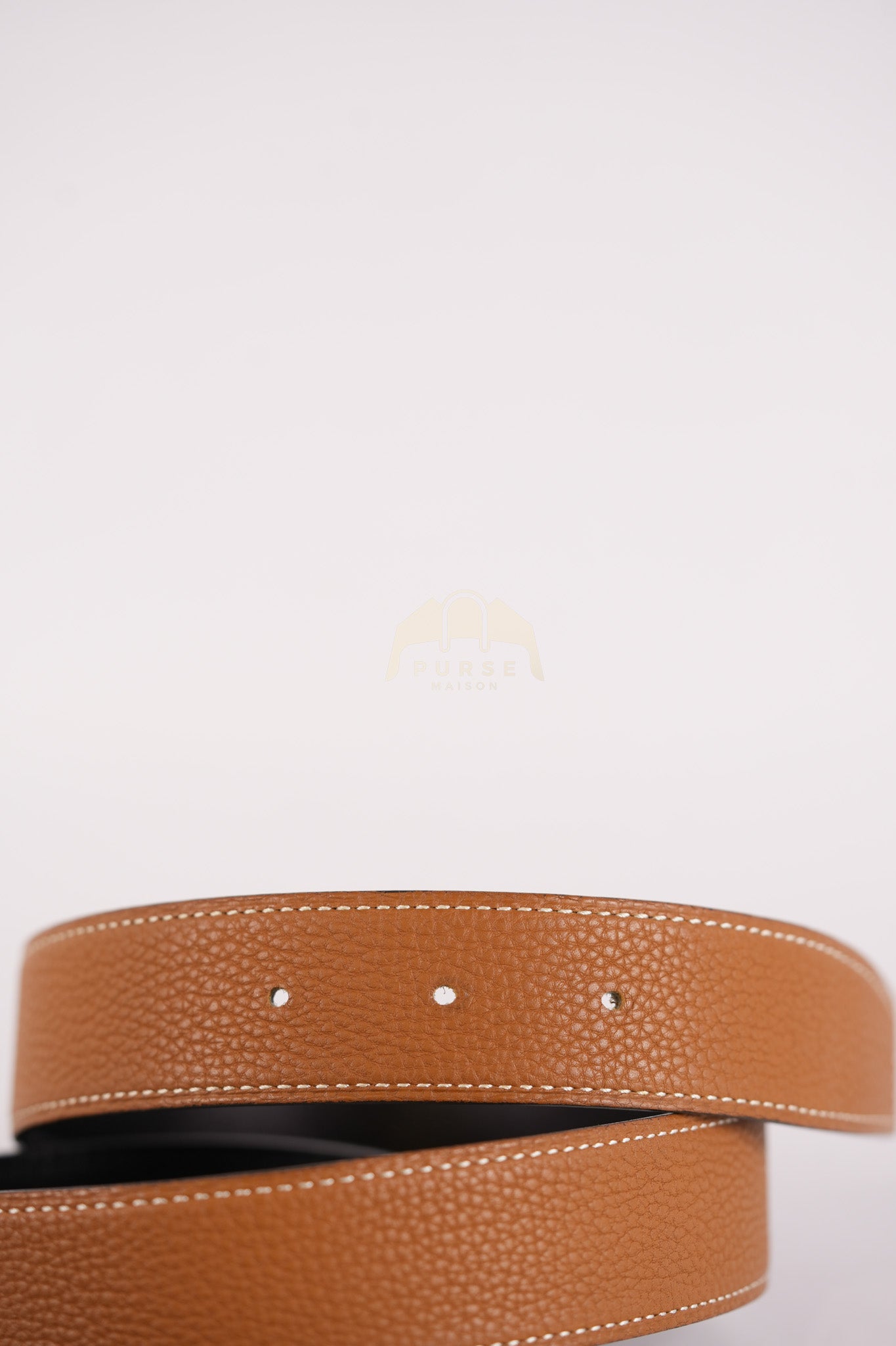 Square Reversible Belt in Black & Gold Stamp P Square (2012) | Purse Maison Luxury Bags Shop