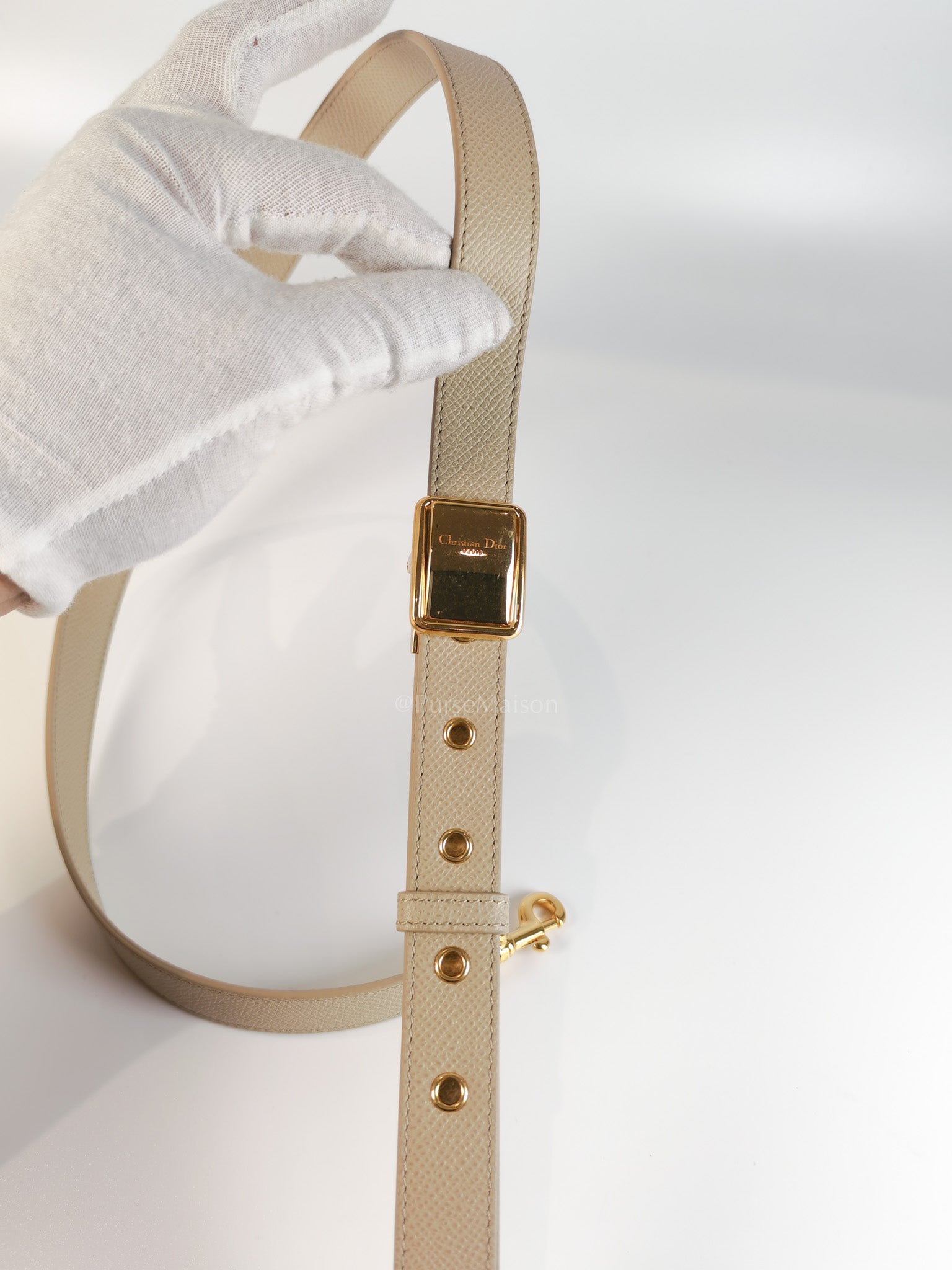 St Honoré Tote Bag Medium in Beige Grained Calfskin | Purse Maison Luxury Bags Shop