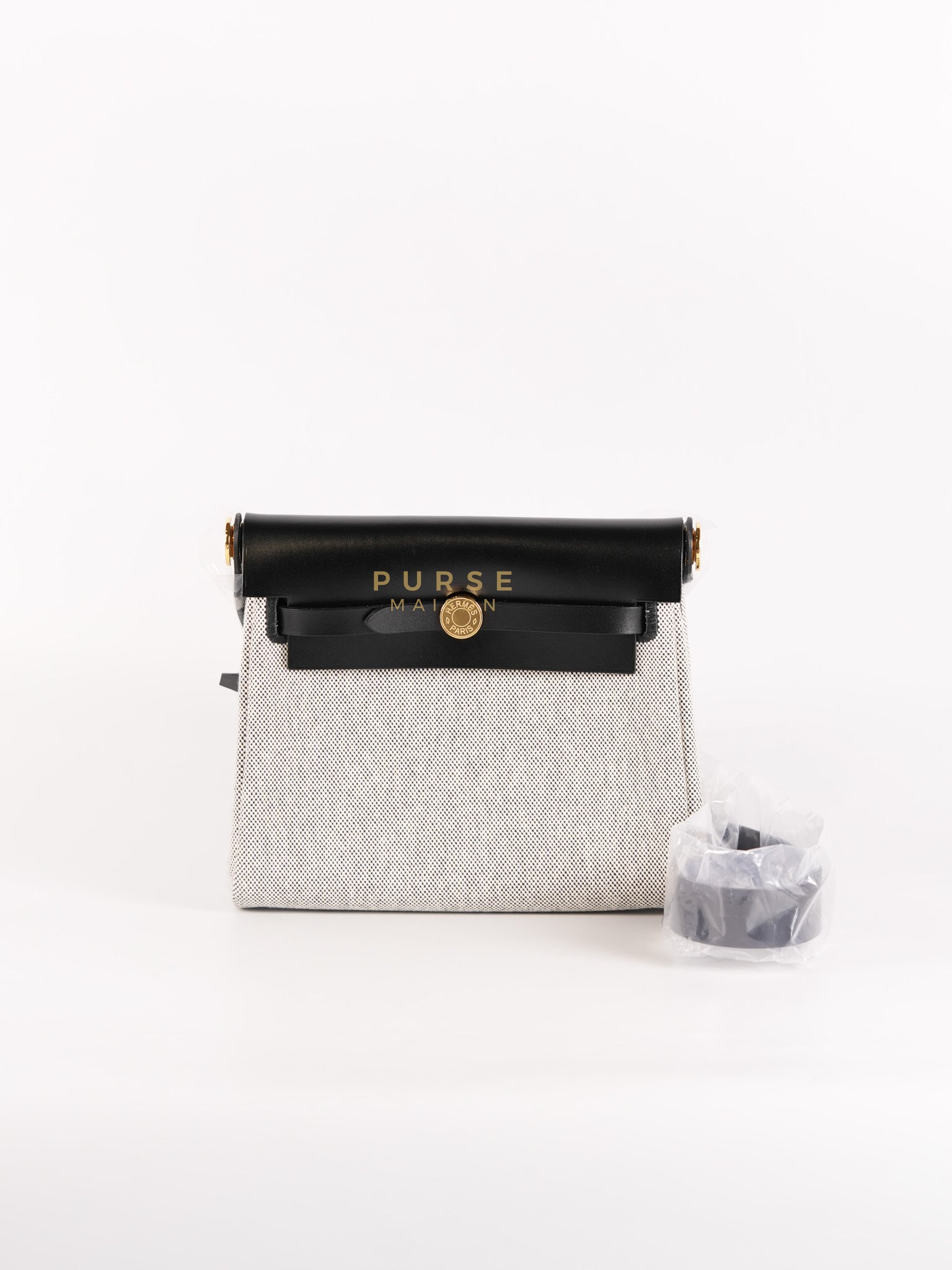 Mini Herbag Zip 20 in Viking/Vache Hunter Ecru & Gold Hardware Stamp K(2025)