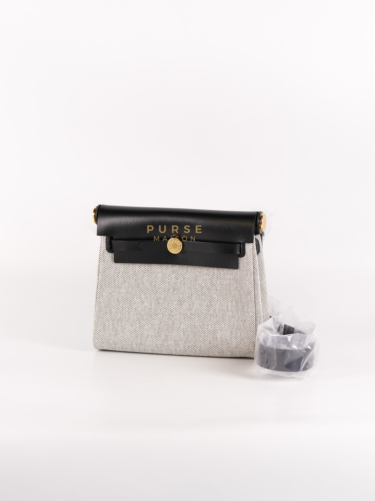 Mini Herbag Zip 20 in Viking/Vache Hunter Ecru & Gold Hardware Stamp K(2025)