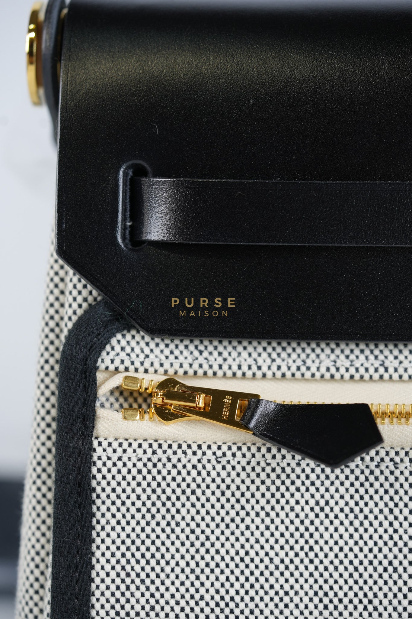 Mini Herbag Zip 20 in Viking/Vache Hunter Ecru & Gold Hardware Stamp K(2025) | Purse Maison Luxury Bags Shop