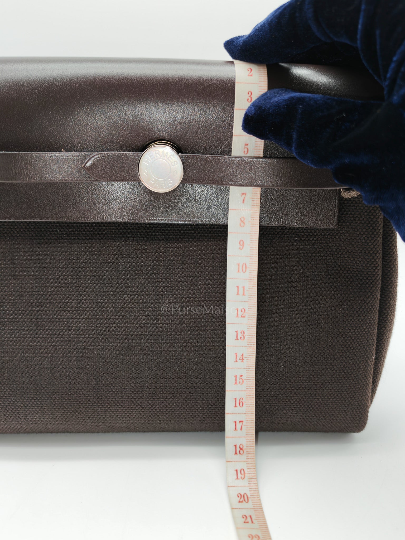 Mini Herbag Zip 20 in Ebene Canvas & Palladium Hardware Stamp K(2025)