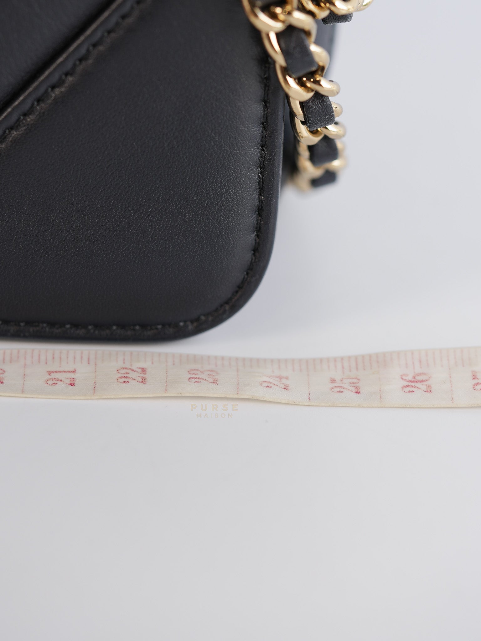 Statement Flap Medium in Navy Dark Blue Light Gold Hardware(Series 26) | Purse Maison Luxury Bags Shop