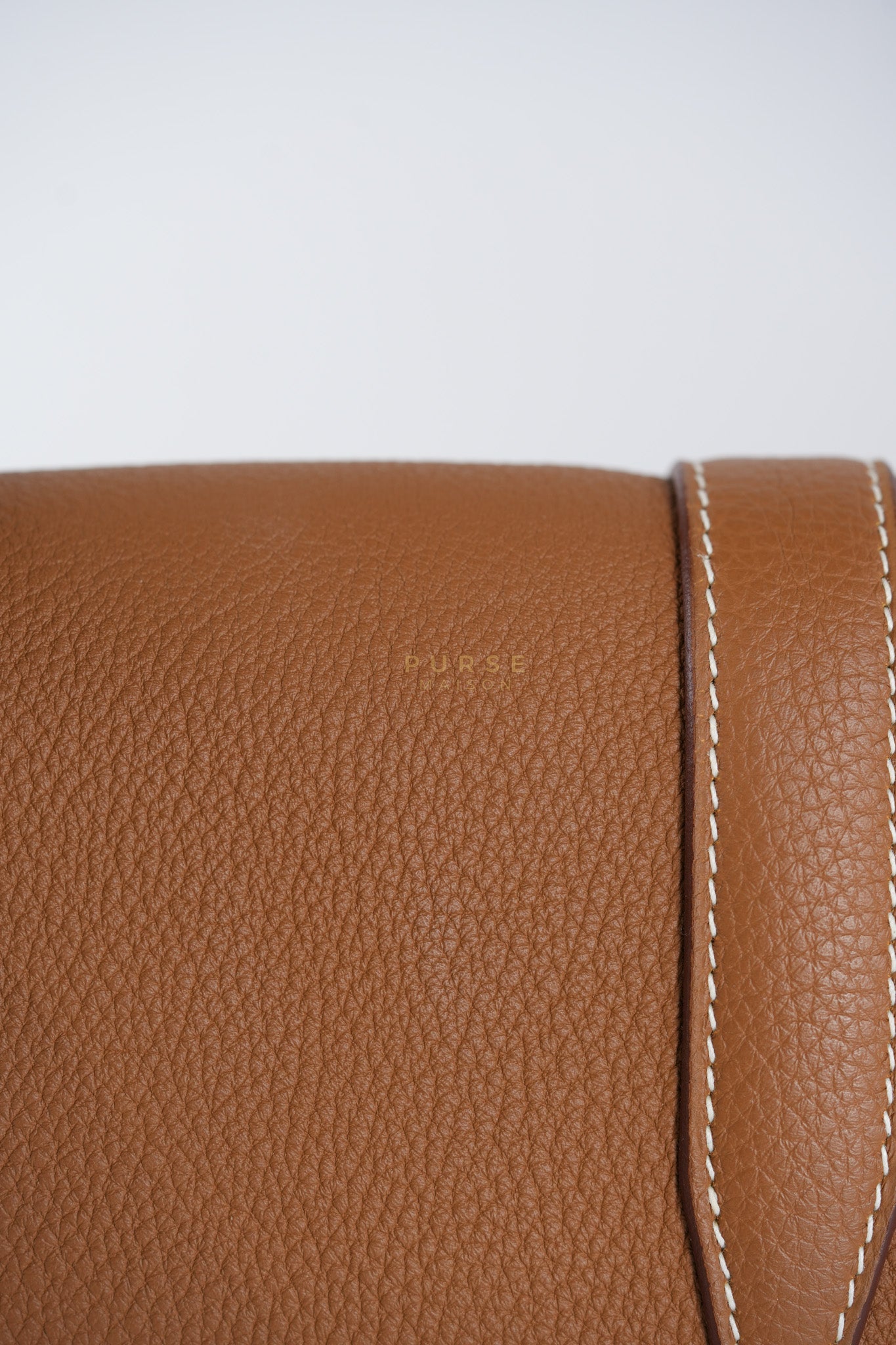 Steve Light Junior in Gold Togo Leather and Palladium Hardware Stamp Z (2021) | Purse Maison Luxury Bags Shop