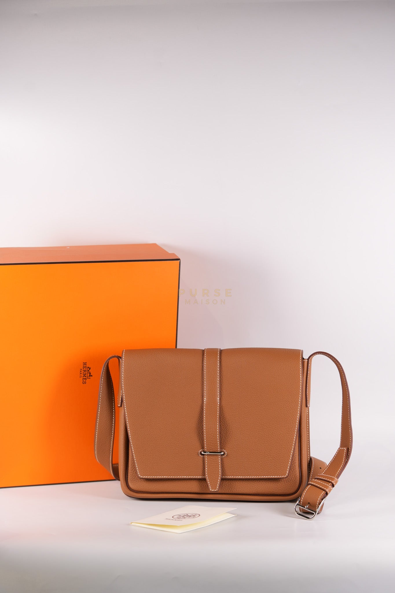 Steve Light Junior in Gold Togo Leather and Palladium Hardware Stamp Z (2021) | Purse Maison Luxury Bags Shop
