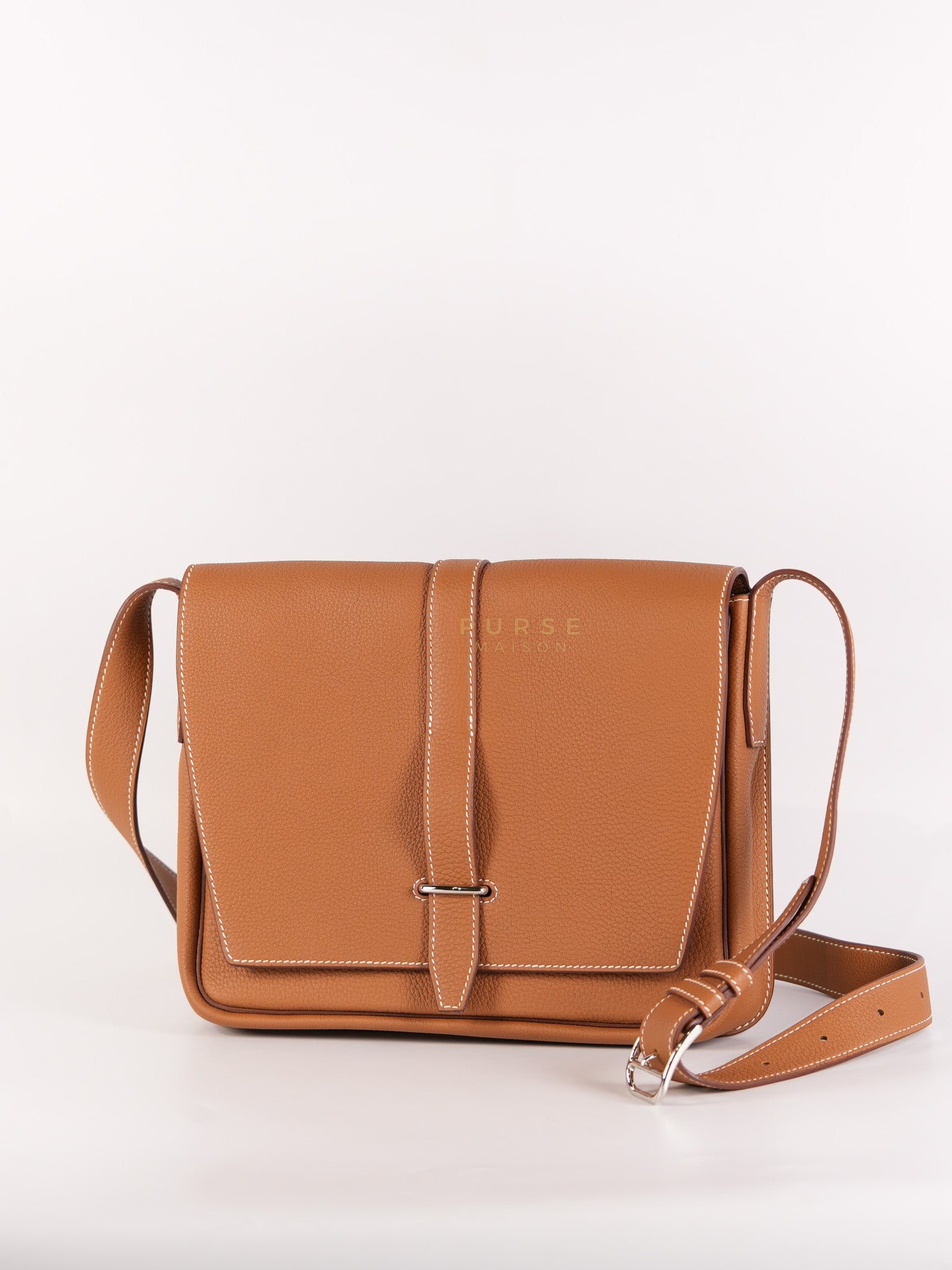 Steve Light Junior in Gold Togo Leather and Palladium Hardware Stamp Z (2021) | Purse Maison Luxury Bags Shop