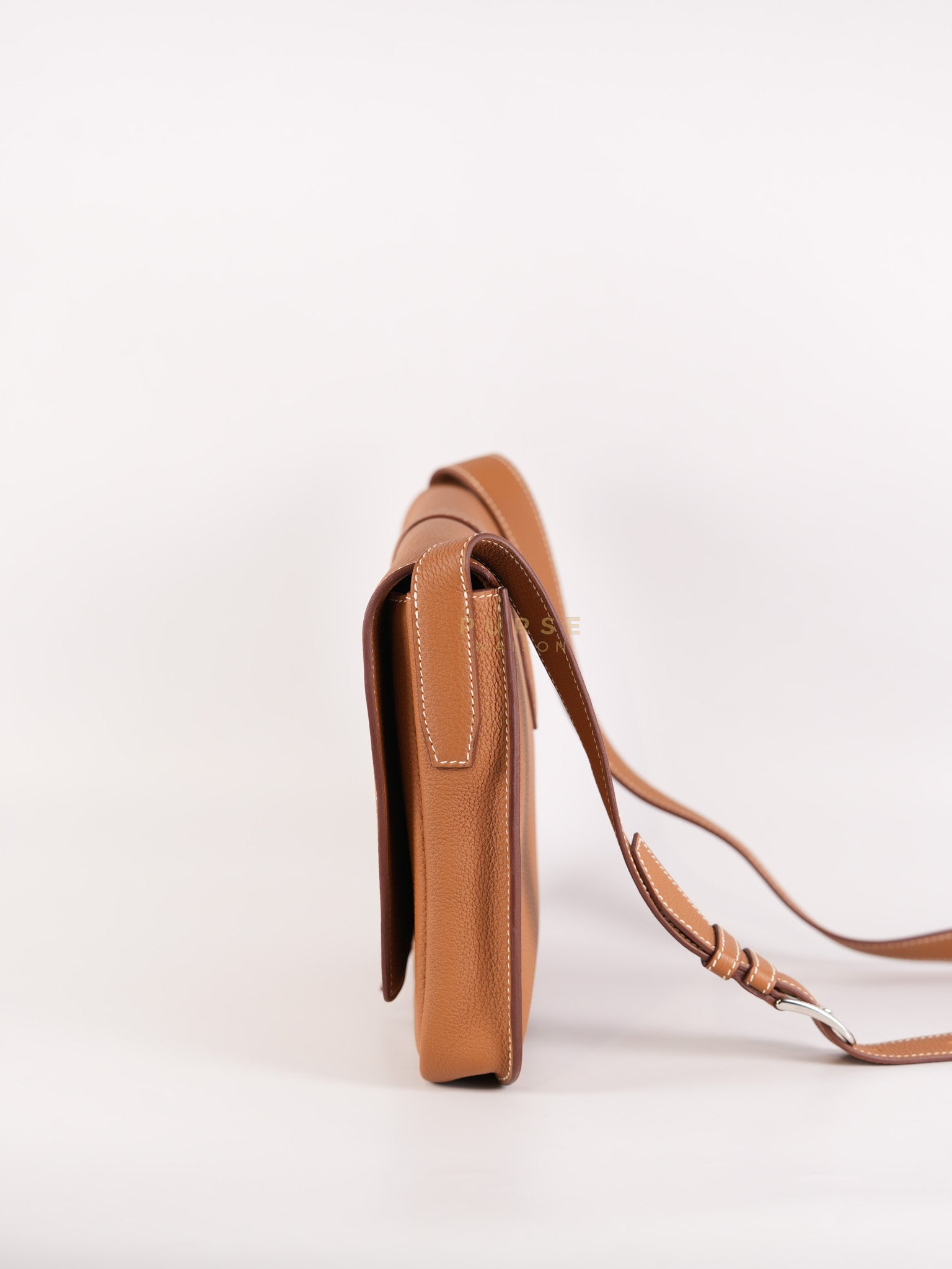 Steve Light Junior in Gold Togo Leather and Palladium Hardware Stamp Z (2021) | Purse Maison Luxury Bags Shop