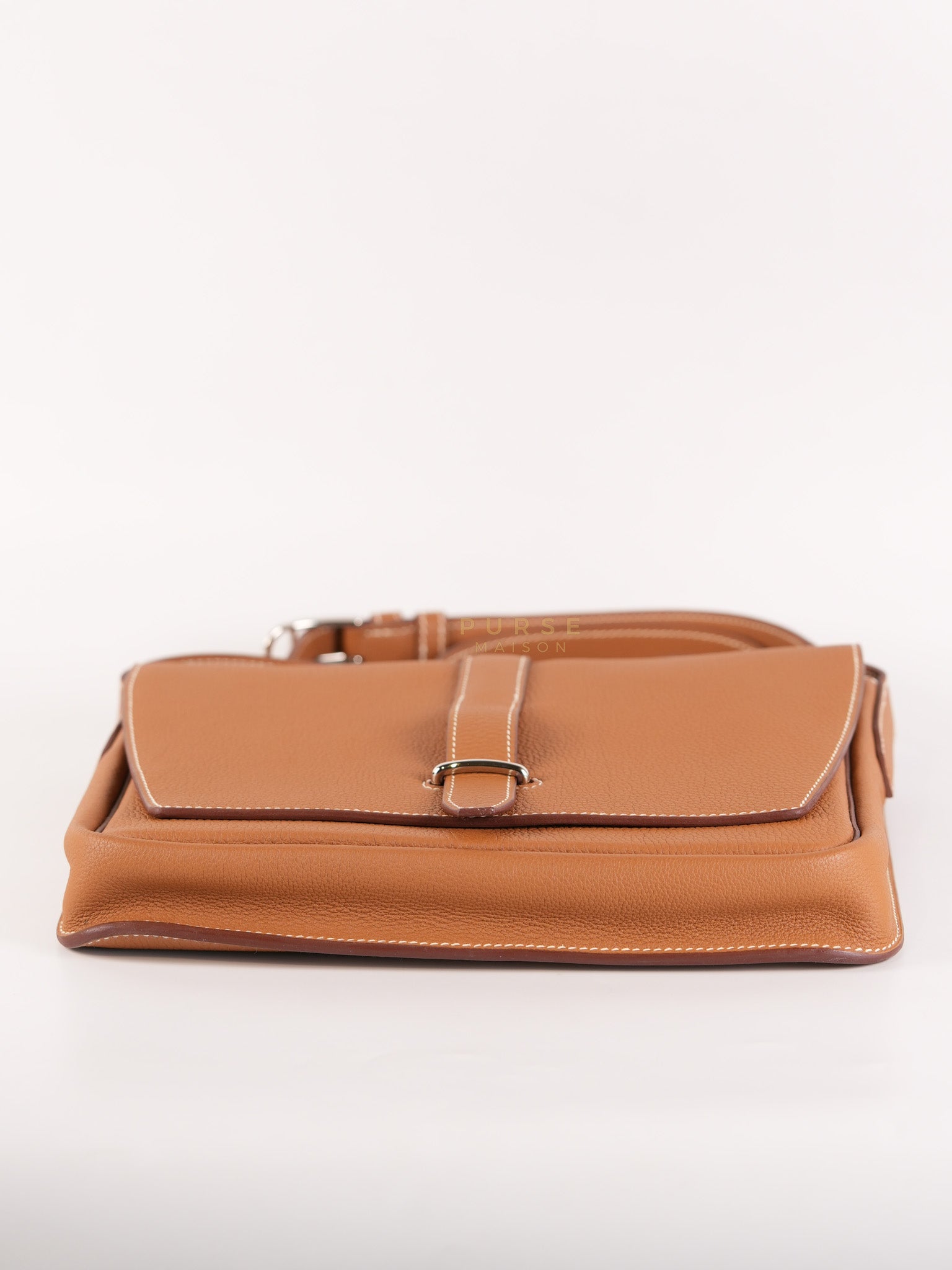 Steve Light Junior in Gold Togo Leather and Palladium Hardware Stamp Z (2021) | Purse Maison Luxury Bags Shop