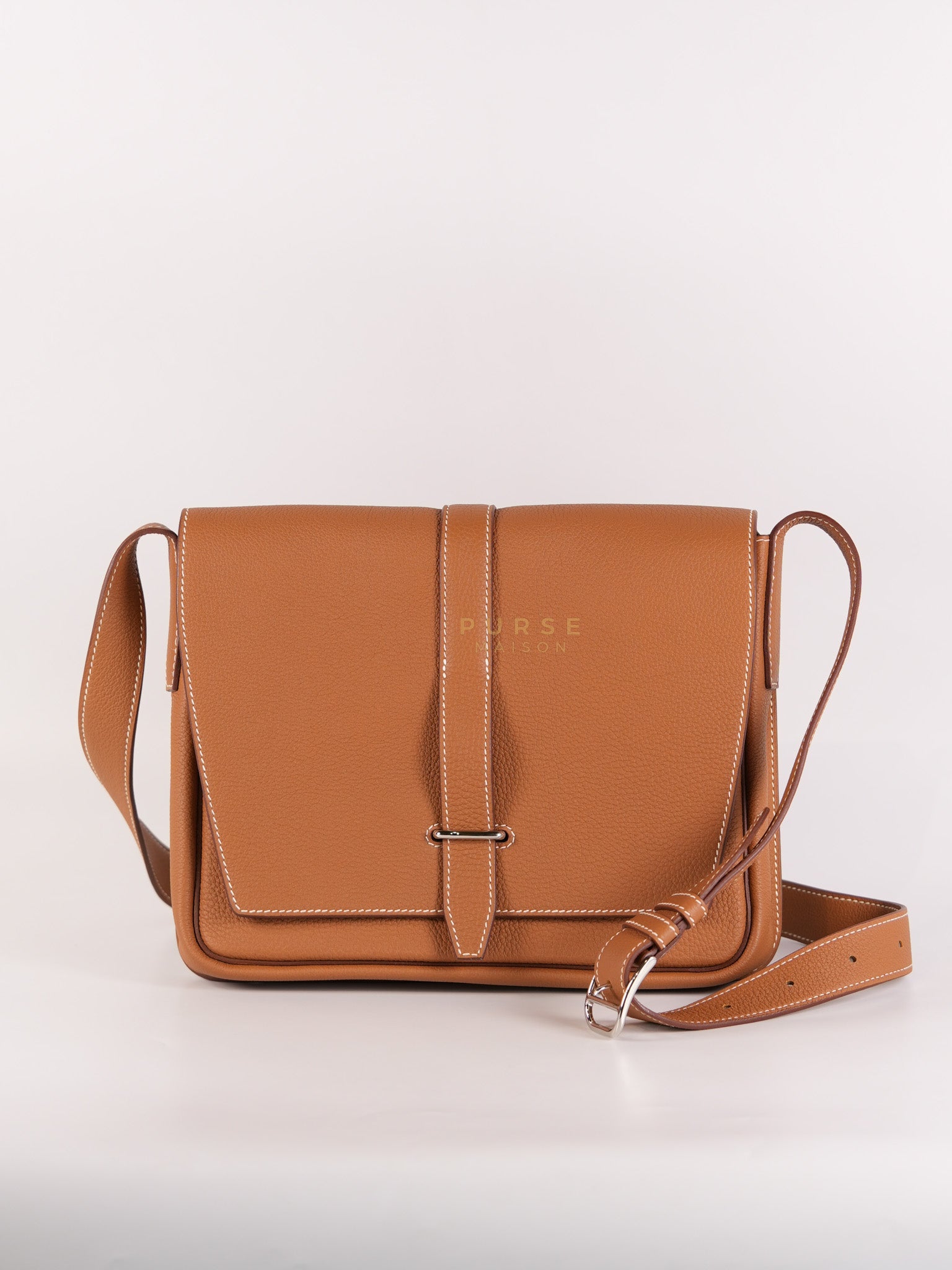 Steve Light Junior in Gold Togo Leather and Palladium Hardware Stamp Z (2021) | Purse Maison Luxury Bags Shop