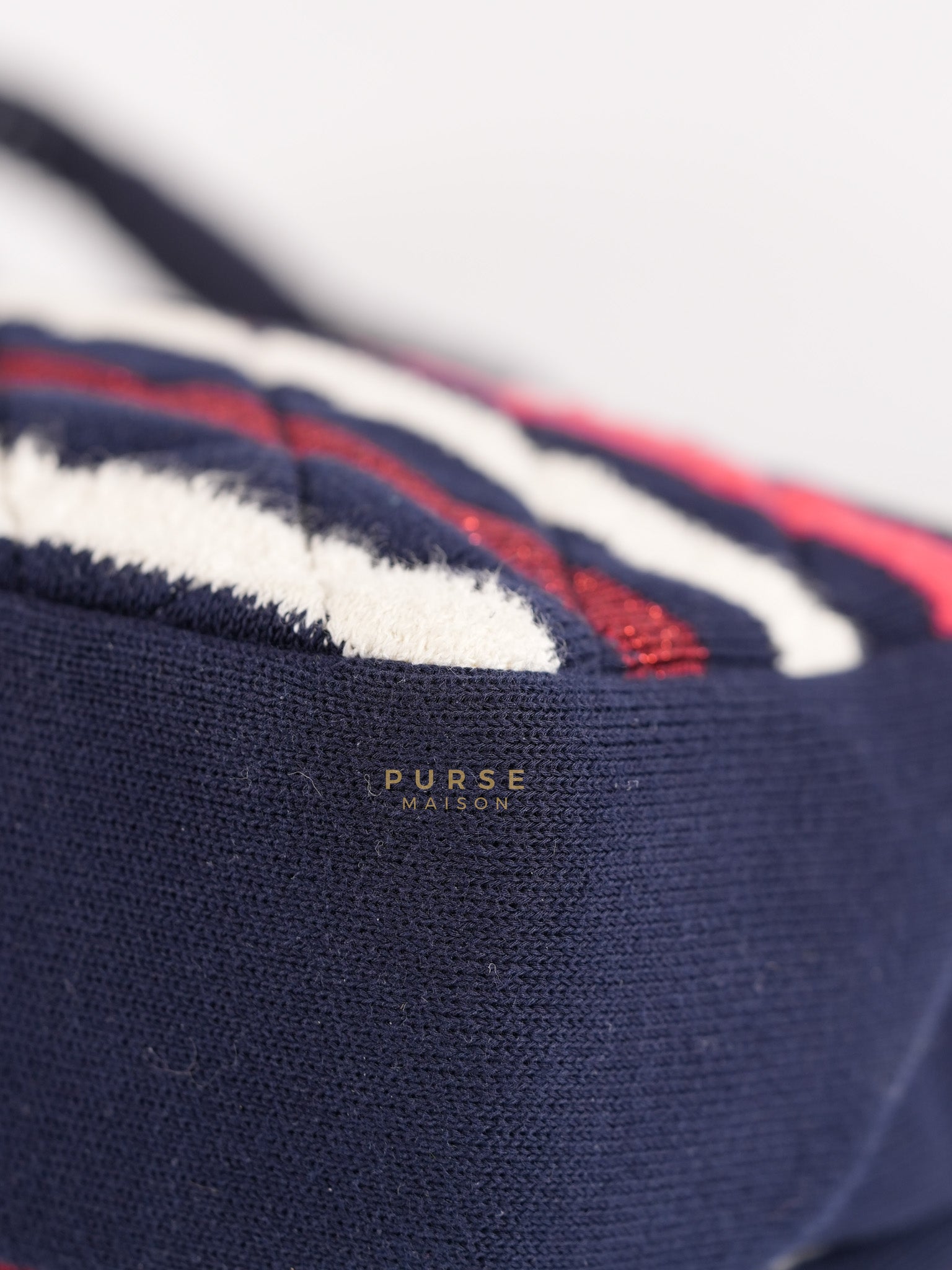 Stripe Flap Jumbo in Multicolor in Jersey Rope Silver Hardware Series 27 | Purse Maison Luxury Bags Shop