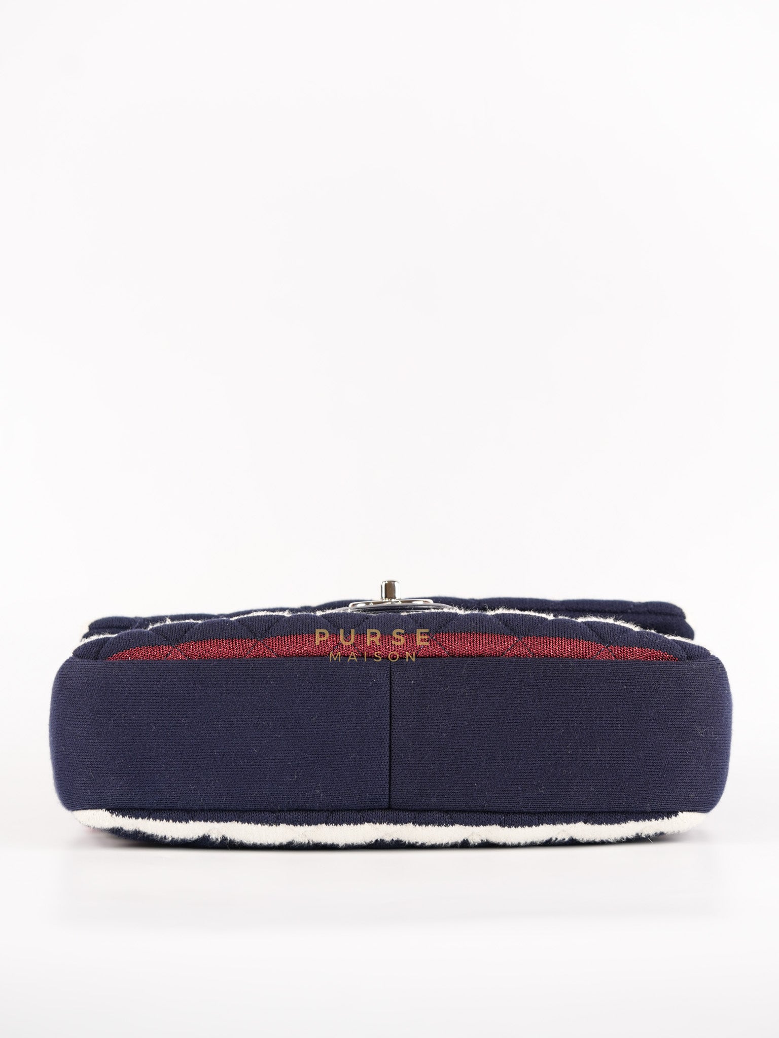 Stripe Flap Jumbo in Multicolor in Jersey Rope Silver Hardware Series 27 | Purse Maison Luxury Bags Shop