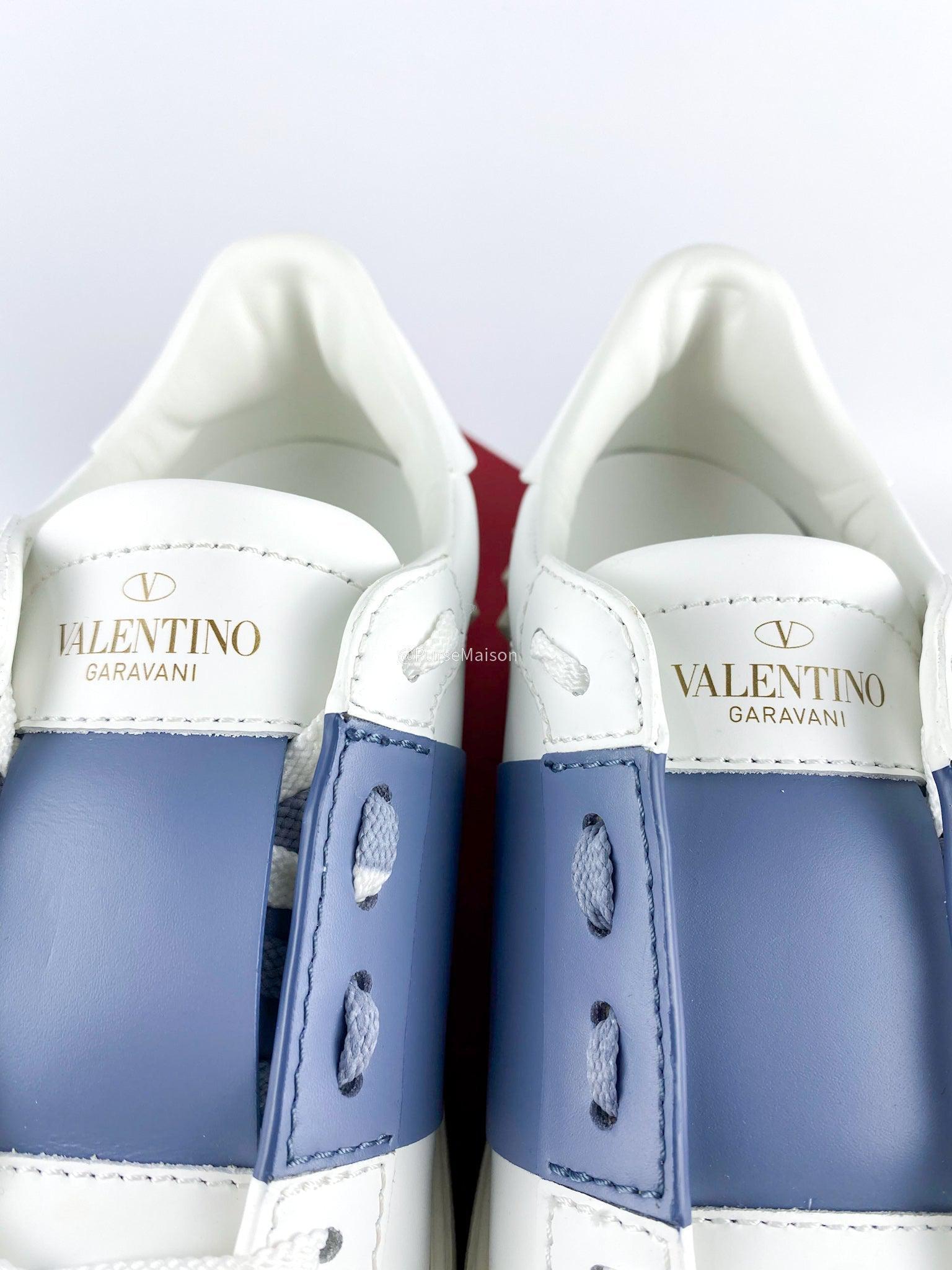 Valentino Garavani Stud Detailed Lace Up White/Blue Sneakers Size 37EU (24.5cm)