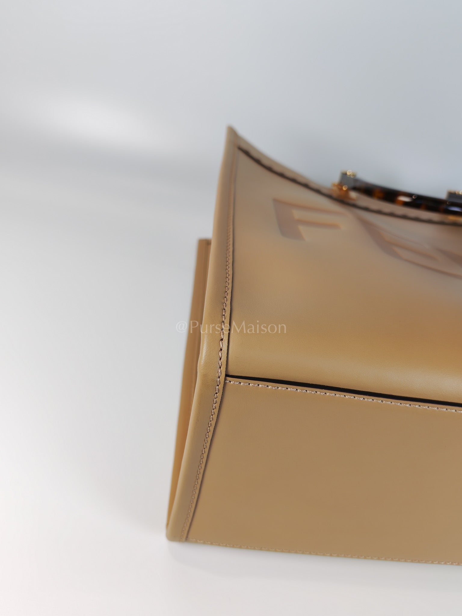 Sunshine Medium in Beige Smooth Calfskin Leather Tote Bag | Purse Maison Luxury Bags Shop