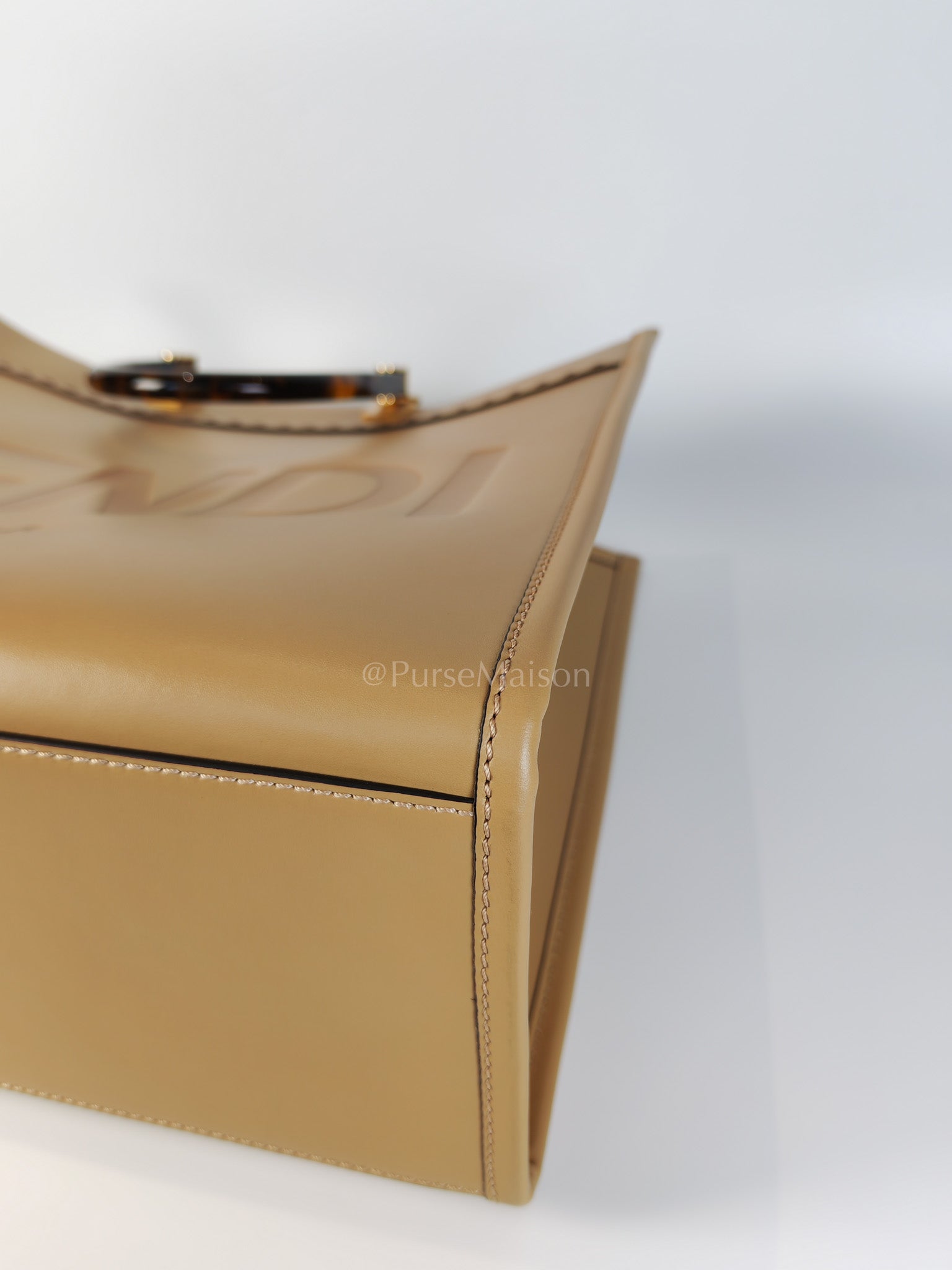 Sunshine Medium in Beige Smooth Calfskin Leather Tote Bag | Purse Maison Luxury Bags Shop