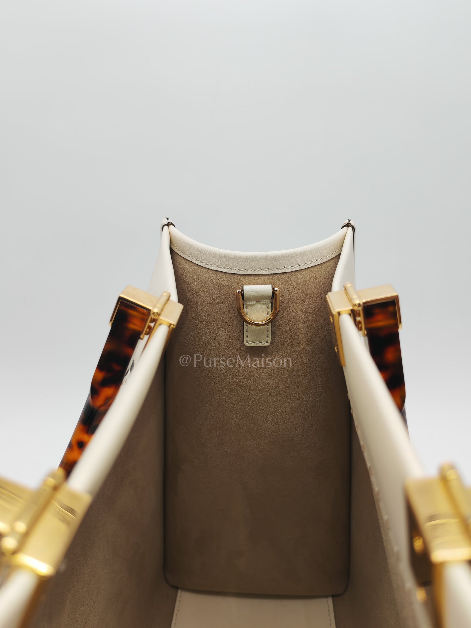 Sunshine Medium in White Smooth Calfskin Leather Tote Bag | Purse Maison Luxury Bags Shop