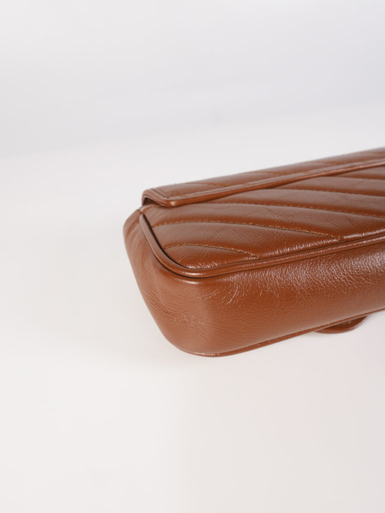 Super Mini Caramel Brown Marmont Chain Strap | Purse Maison Luxury Bags Shop