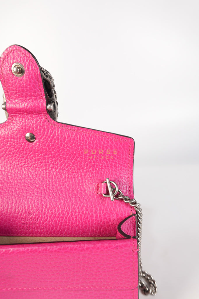 Super Mini Dionysus in Pink Grained Calfskin Leather Chain Bag | Purse Maison Luxury Bags Shop
