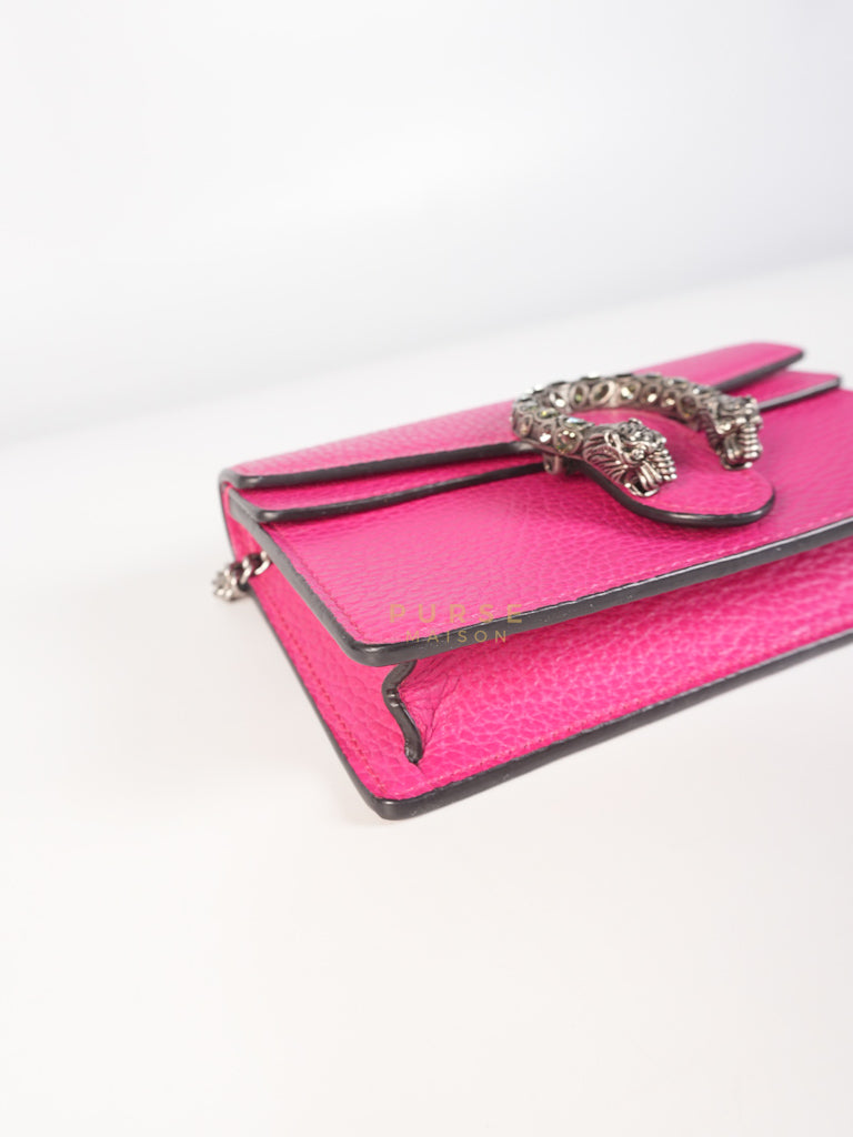 Super Mini Dionysus in Pink Grained Calfskin Leather Chain Bag | Purse Maison Luxury Bags Shop