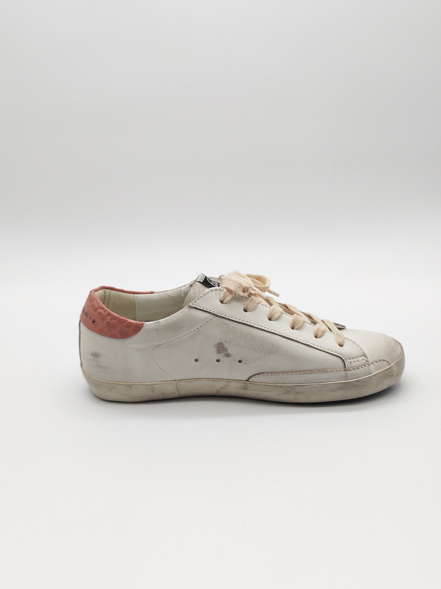 Superstar Sneakers and Pink Crocodile Effect-Leather Heel Counter Size 40 EU(26cm) | Purse Maison Luxury Bags Shop