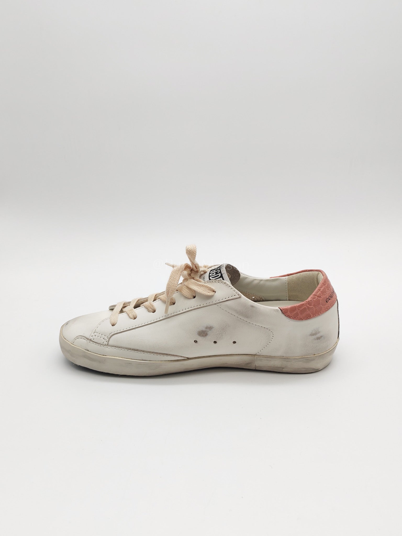 Superstar Sneakers and Pink Crocodile Effect-Leather Heel Counter Size 40 EU(26cm) | Purse Maison Luxury Bags Shop