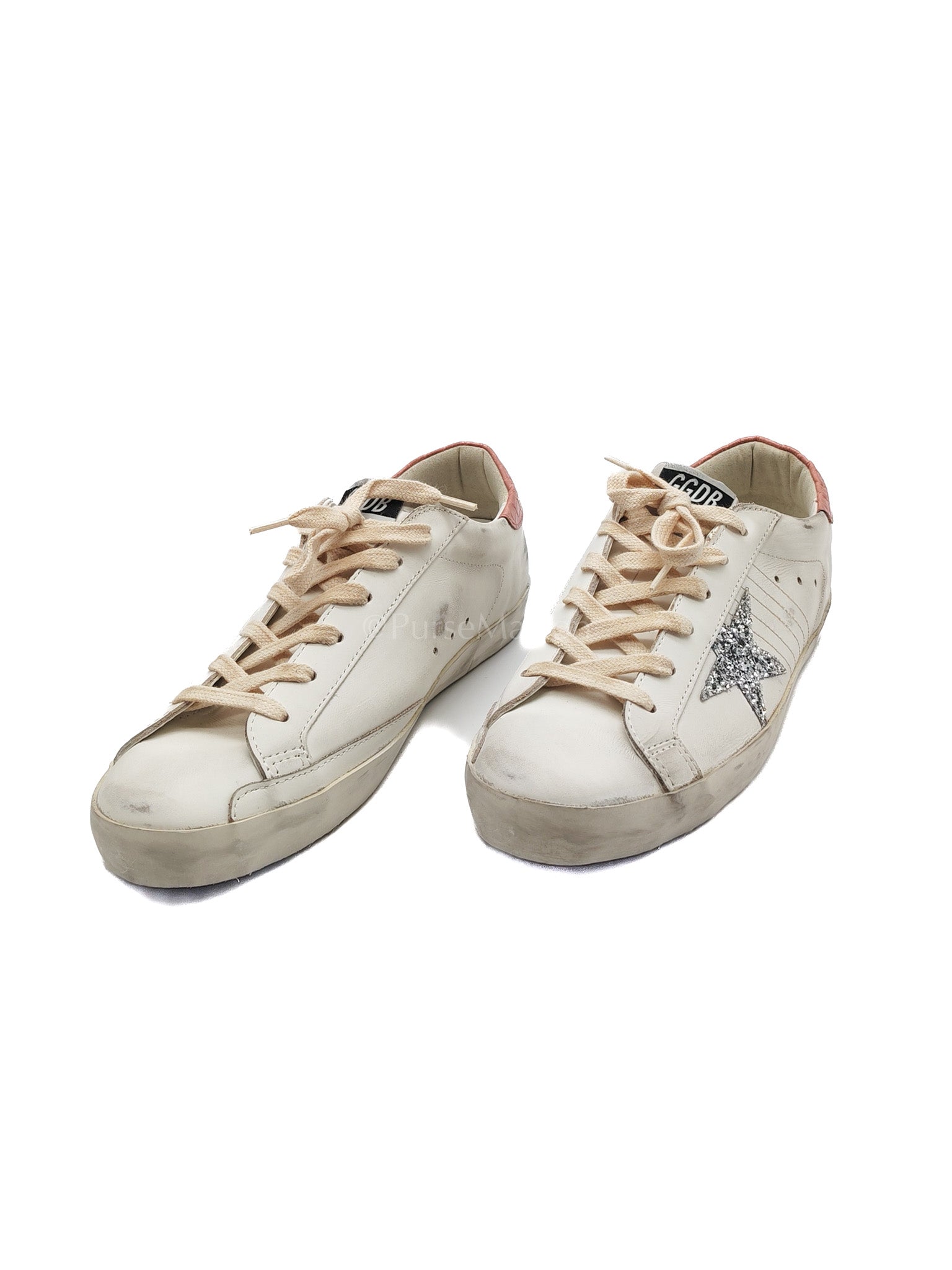 Superstar Sneakers and Pink Crocodile Effect-Leather Heel Counter Size 40 EU(26cm) | Purse Maison Luxury Bags Shop