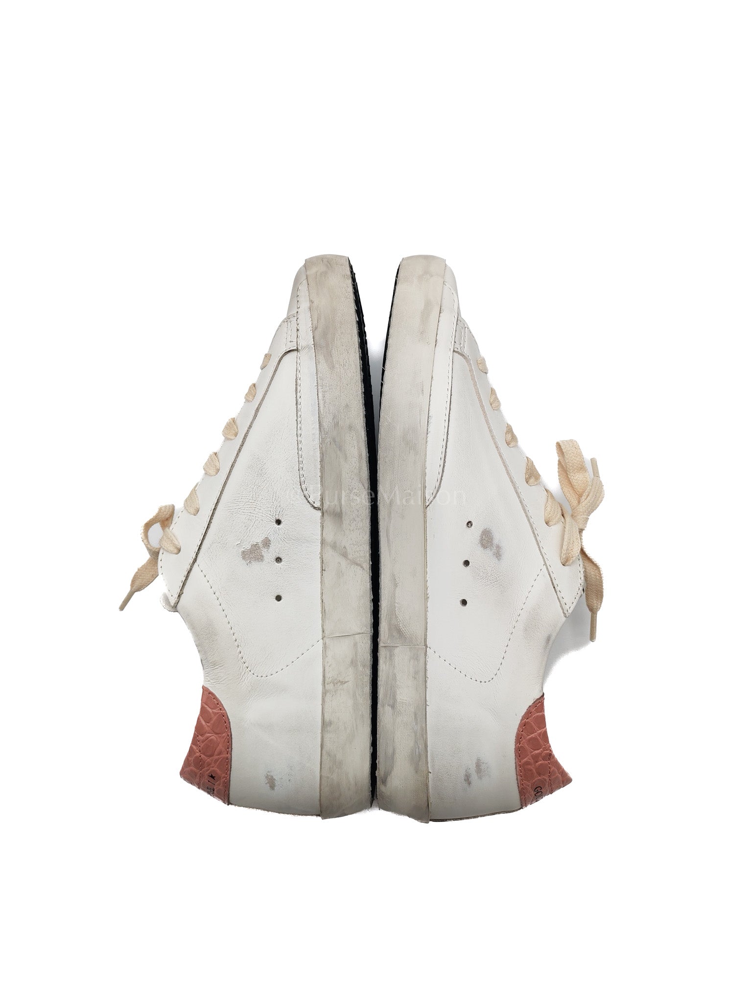 Superstar Sneakers and Pink Crocodile Effect-Leather Heel Counter Size 40 EU(26cm) | Purse Maison Luxury Bags Shop