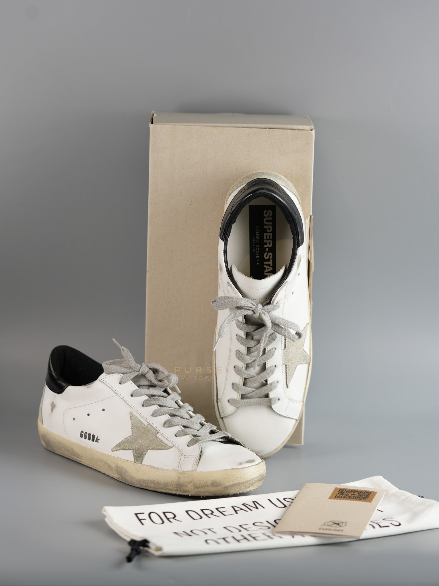 Superstar Star Patch Black Sole Sneakers Metallic Size 43 EU (27 cm) | Purse Maison Luxury Bags Shop