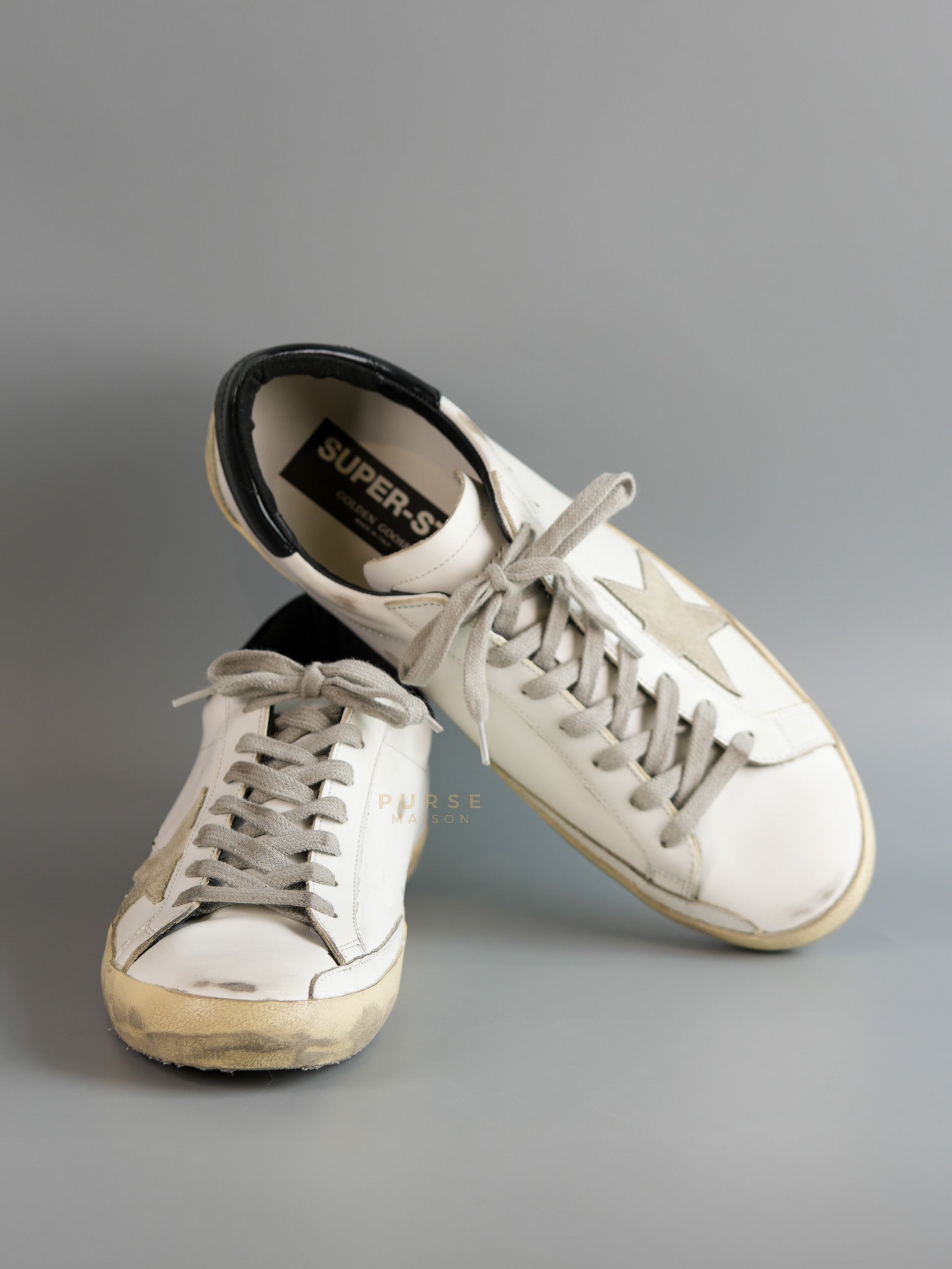 Superstar Star Patch Black Sole Sneakers Metallic Size 43 EU (27 cm) | Purse Maison Luxury Bags Shop