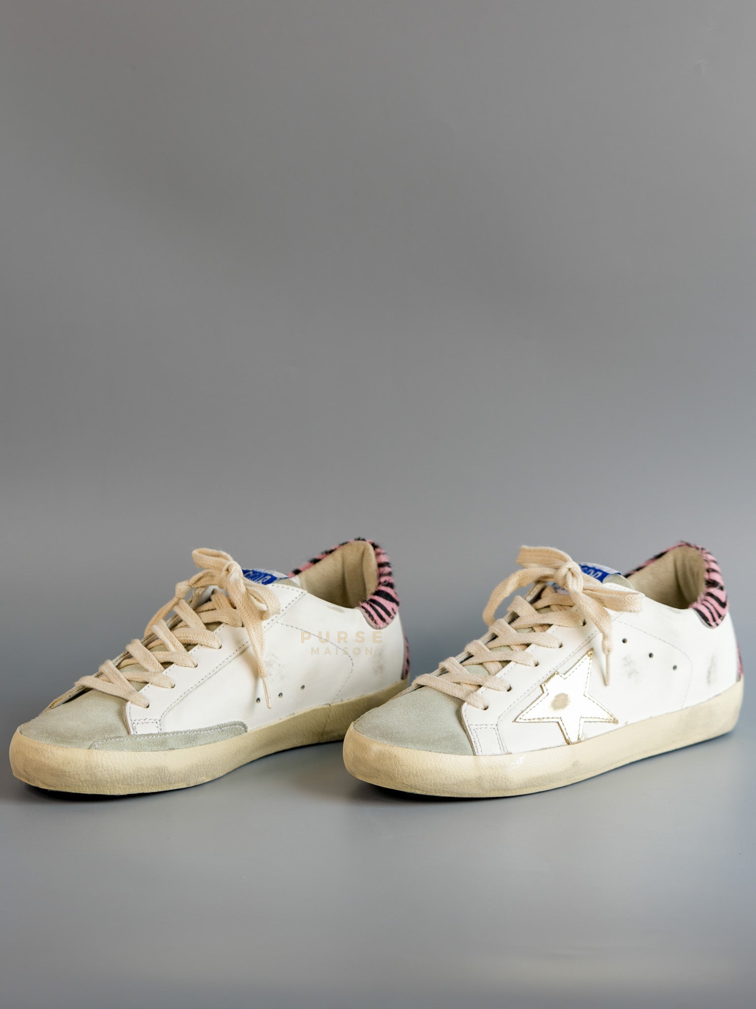 Superstar Suede Toe Zebra Horsy Heel and Spur 37 EU (23 cm) | Purse Maison Luxury Bags Shop