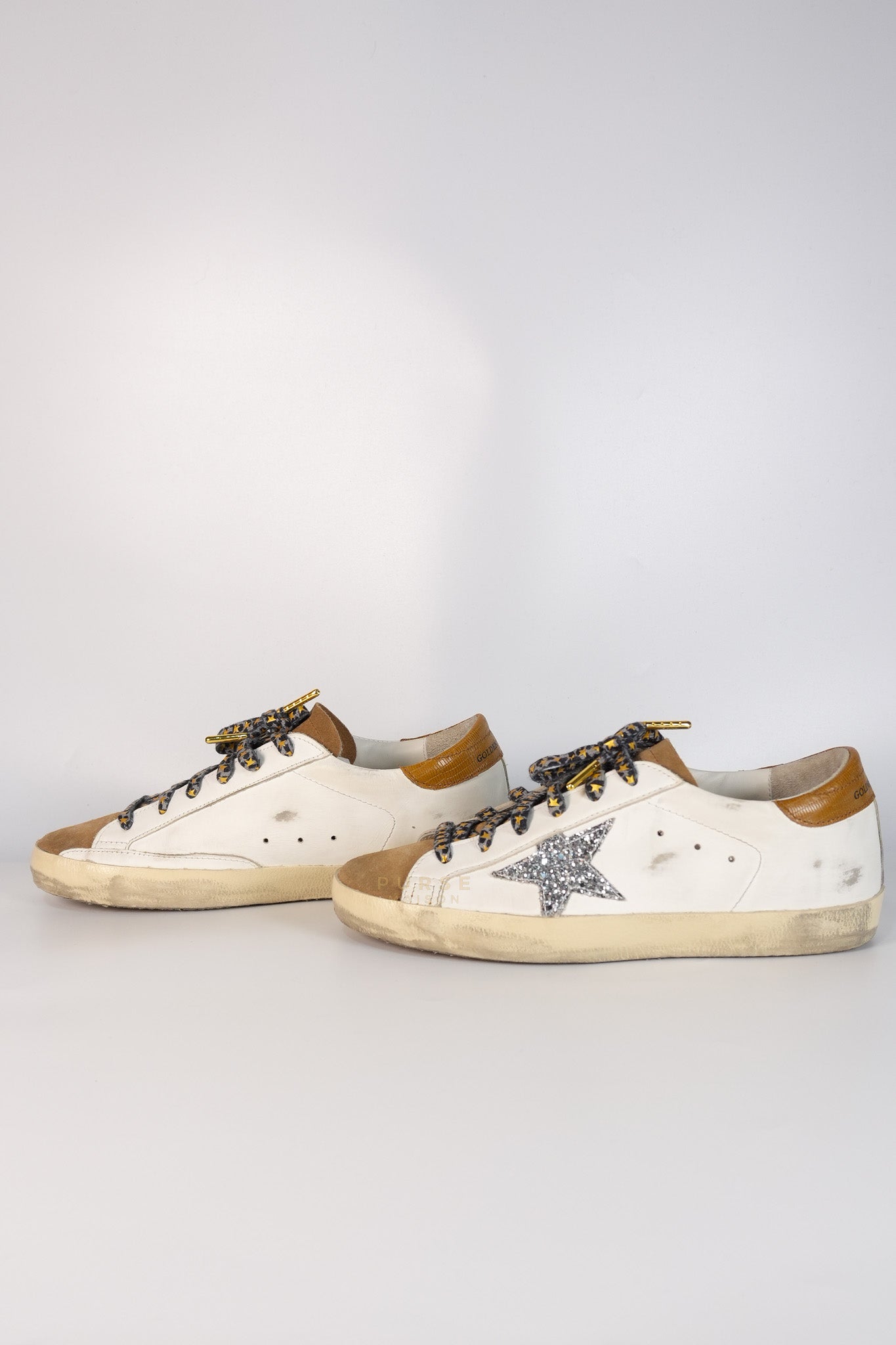 Superstar White Brown Size 39 EU (24.5cm) | Purse Maison Luxury Bags Shop