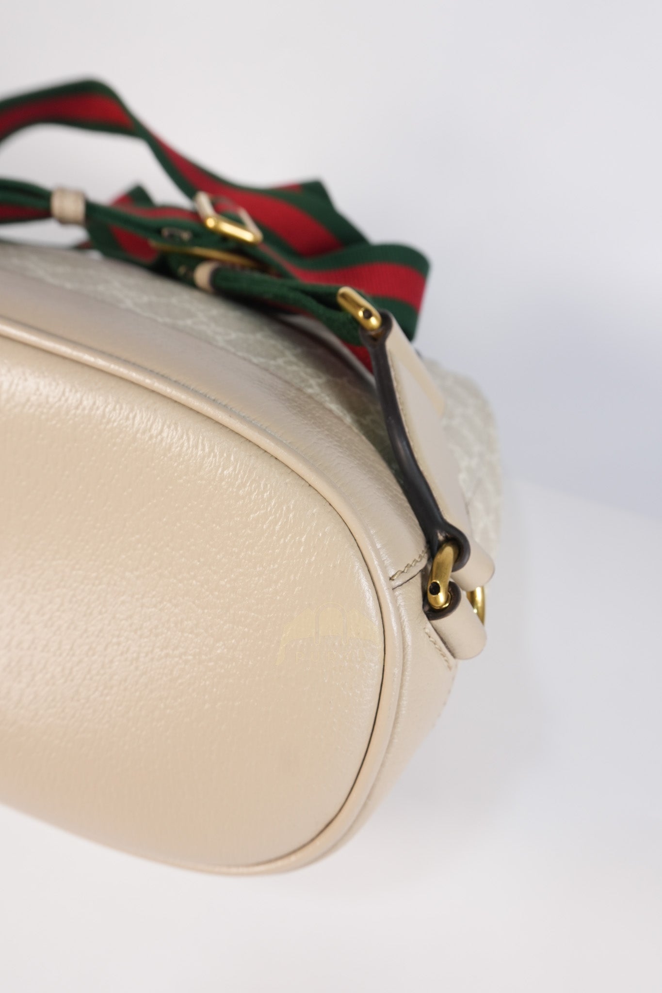 Supreme Logo Drawstring in Beige Canvas Backpack | Purse Maison Luxury Bags Shop