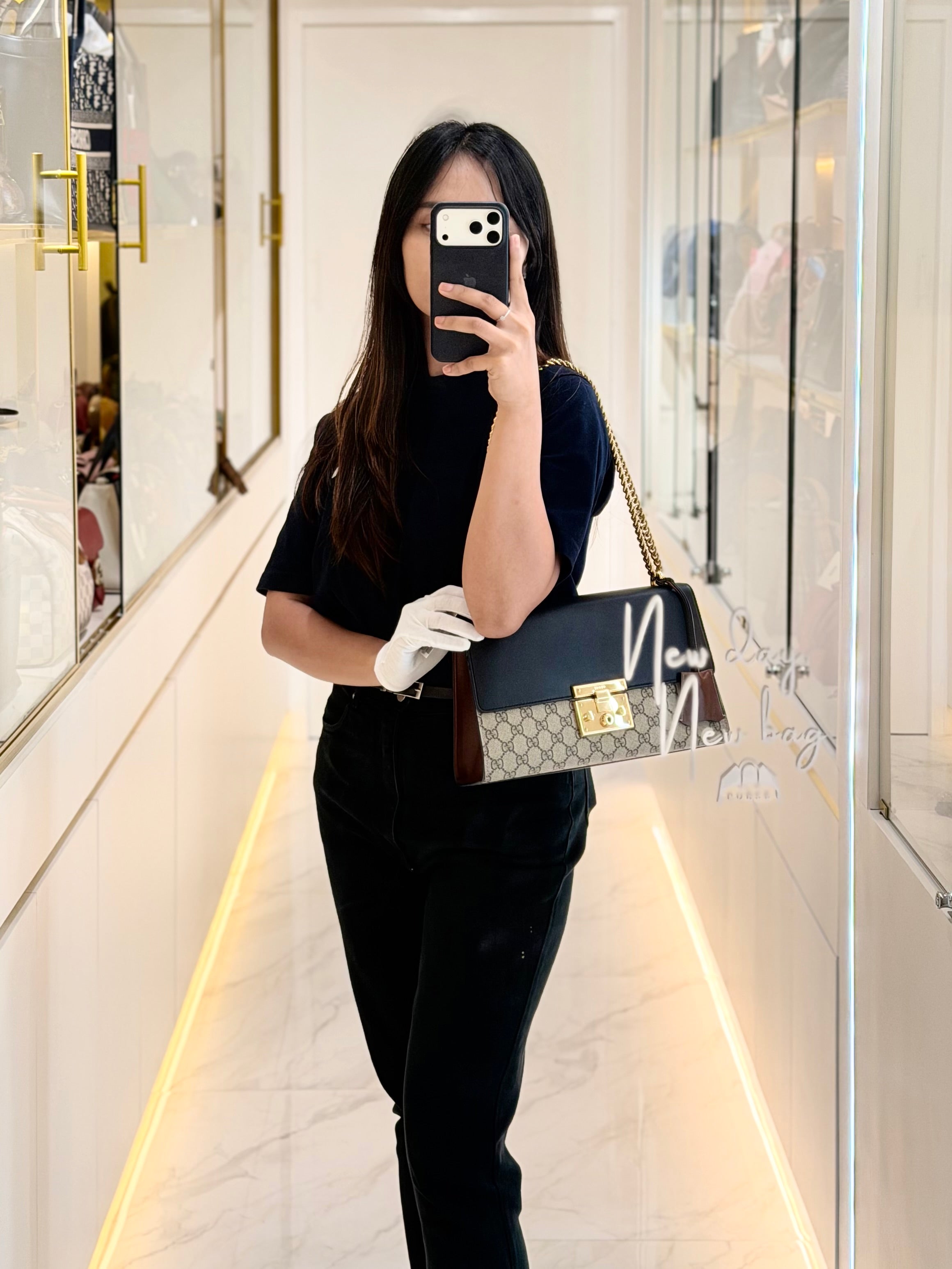 Supreme Padlock Medium Shoulder Bag in GG Supreme Canvas & Gold Hardware | Purse Maison Luxury Bags Shop