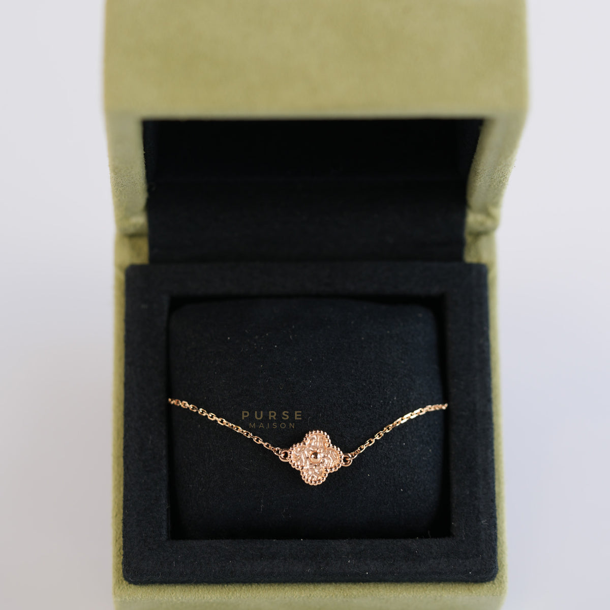 VCA Sweet Alhambra Bracelet Rose Gold Purse Maison