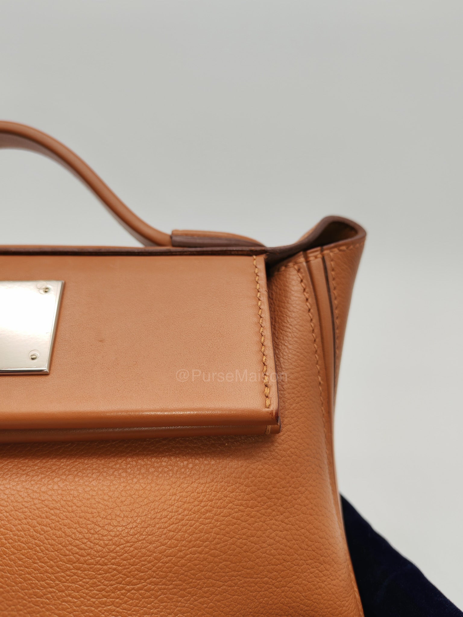 Hermes 24/24 Mini 21 in Gold Evercolor Leather Palladium Hardware Stamp U(2022)
