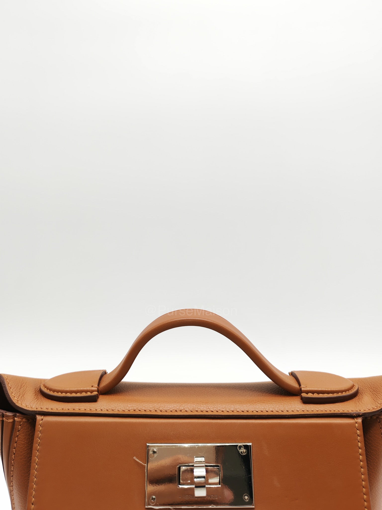 Hermes 24/24 Mini 21 in Gold Evercolor Leather Palladium Hardware Stamp U(2022)
