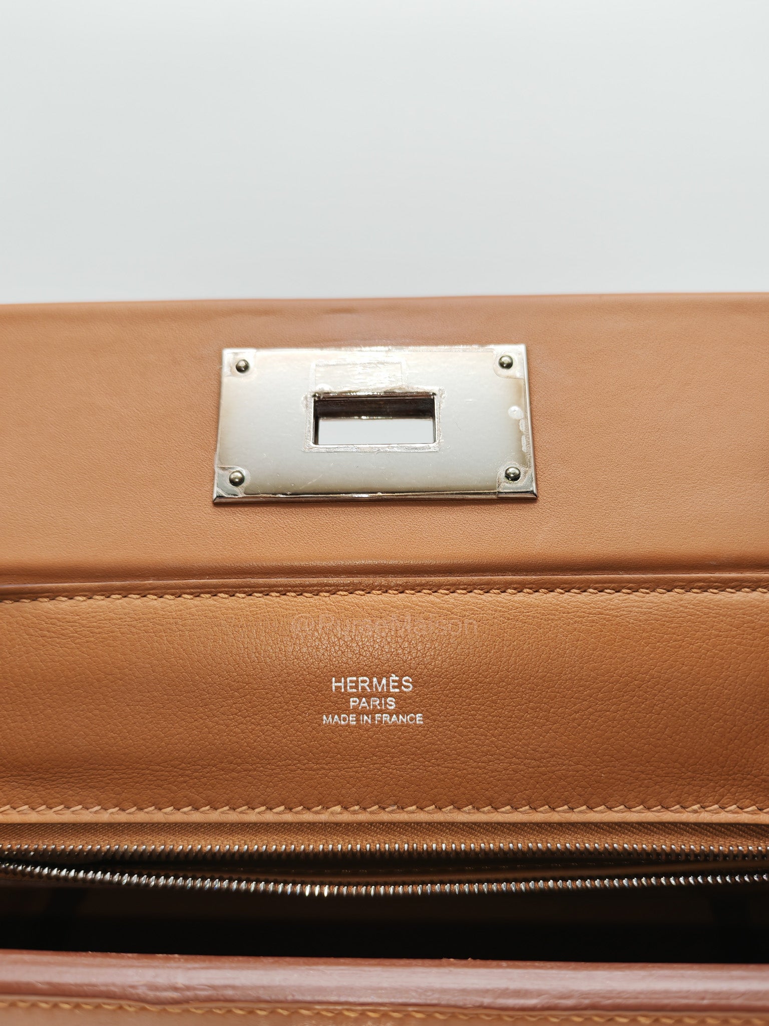 Hermes 24/24 Mini 21 in Gold Evercolor Leather Palladium Hardware Stamp U(2022)