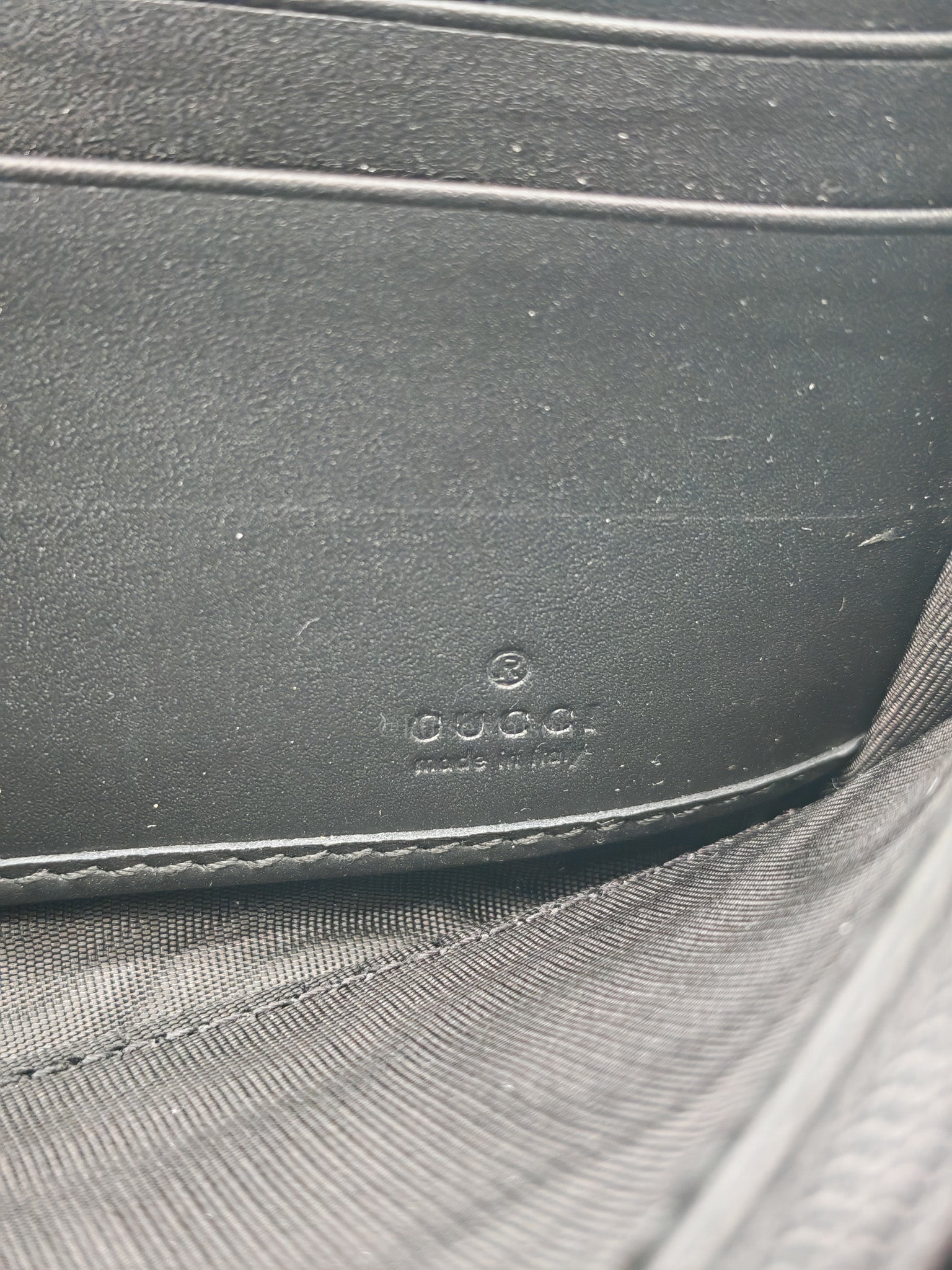 Gucci Sylvie Continental Wallet in Black Leather & Web Canvas