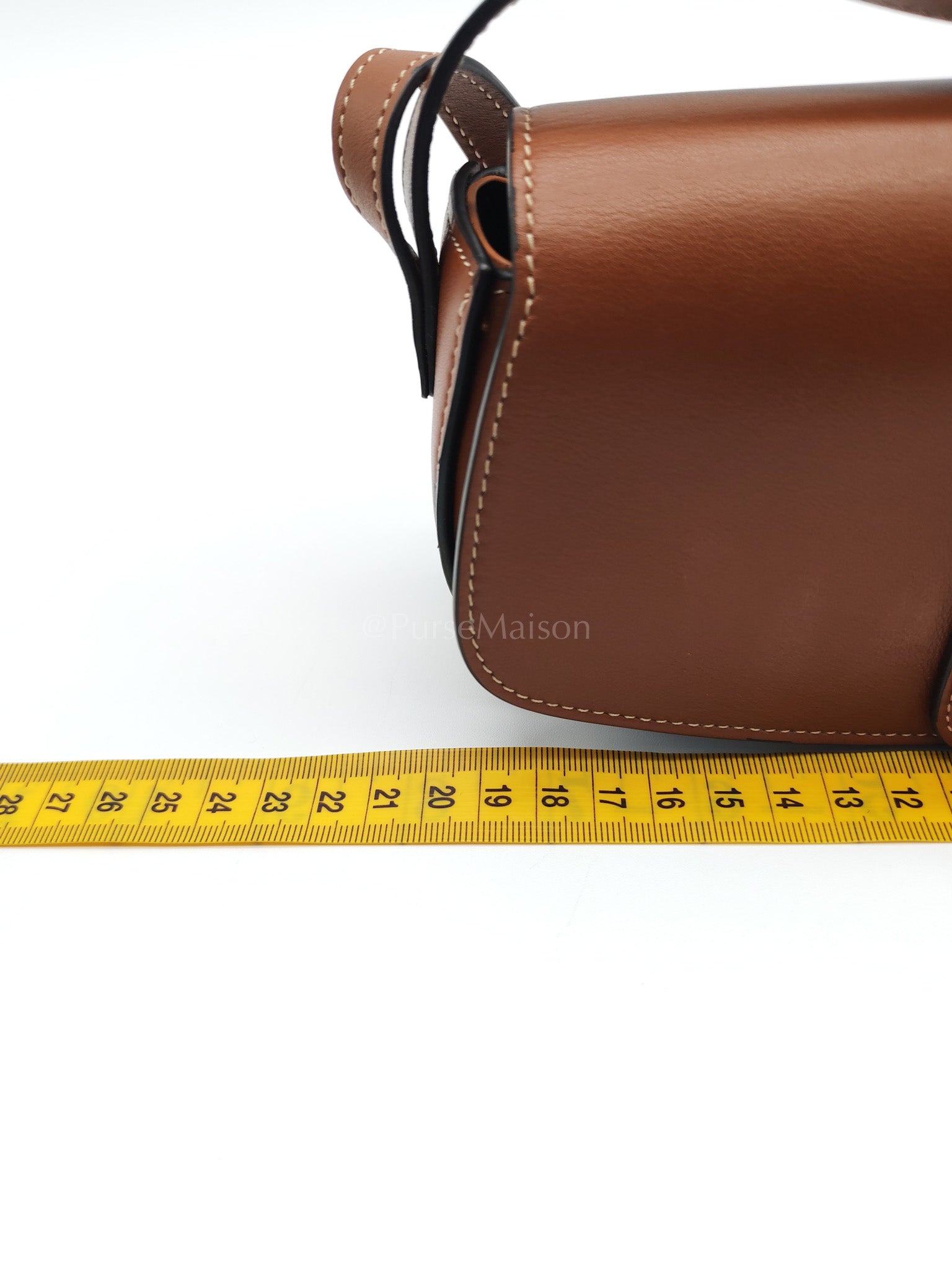 Tabou Clutch on Strap in Dark Tan Smooth Calfskin Leather | Purse Maison Luxury Bags Shop