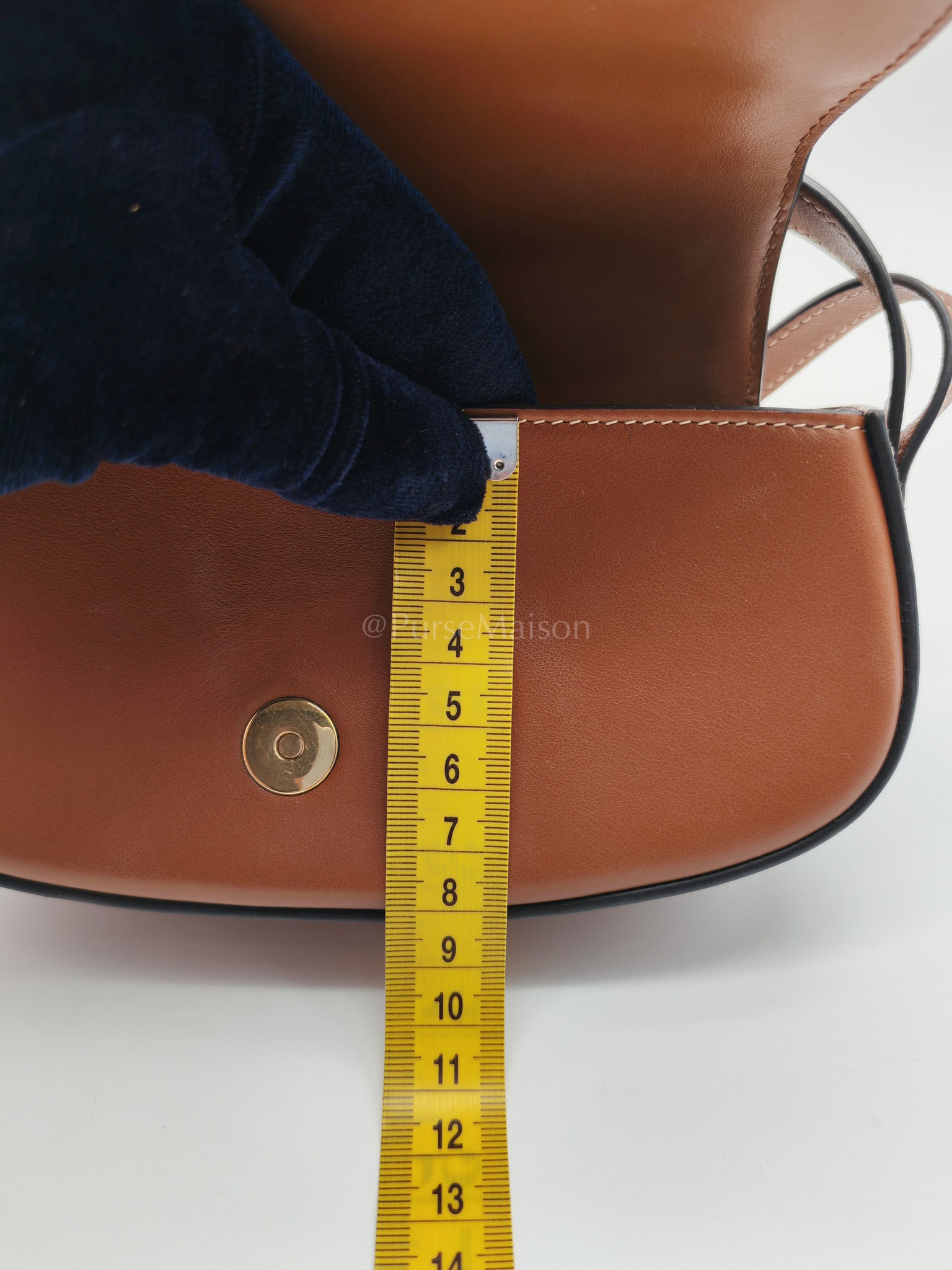 Tabou Clutch on Strap in Dark Tan Smooth Calfskin Leather | Purse Maison Luxury Bags Shop