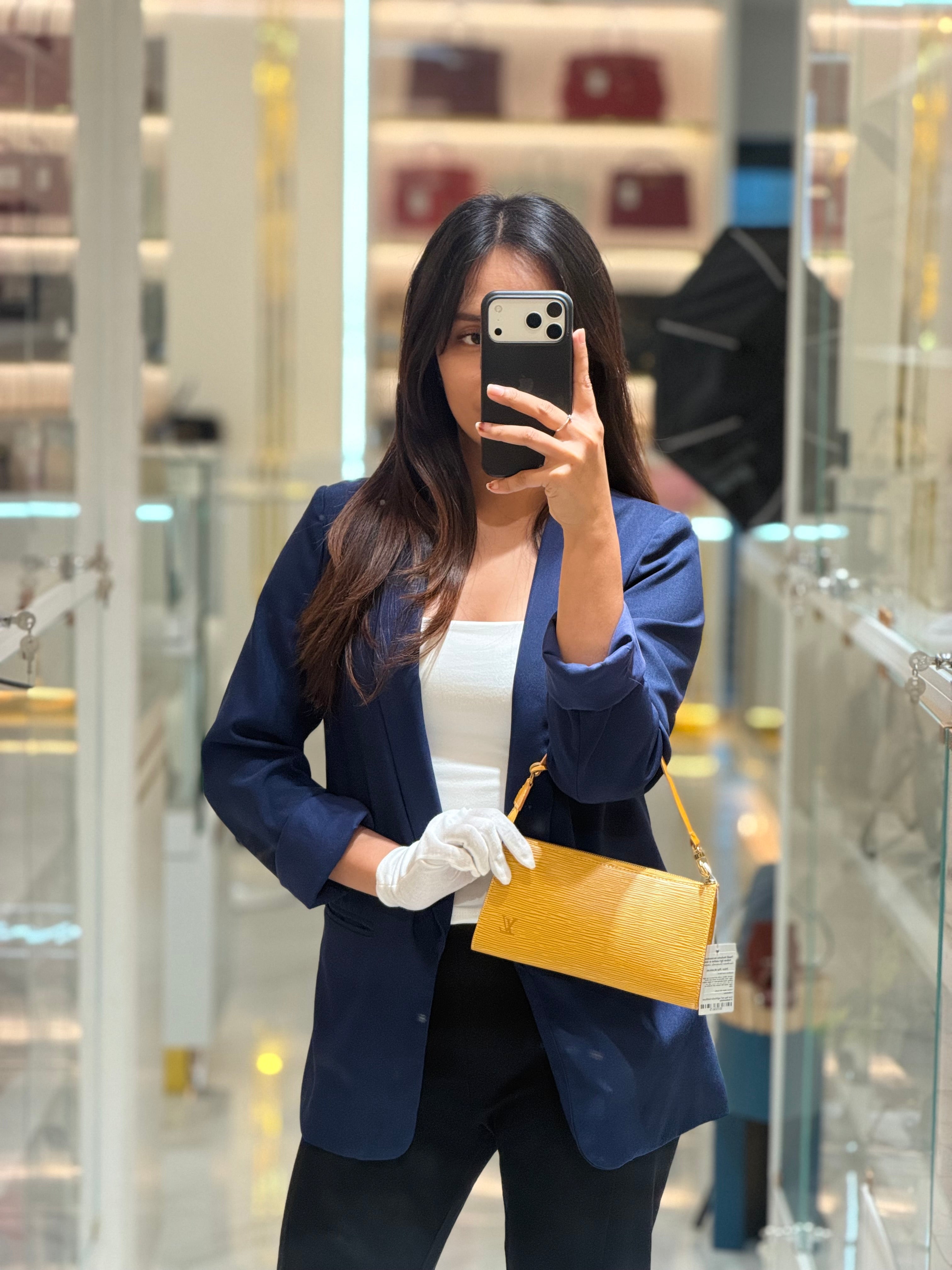 Tassil Pochette Accessoires in Yellow Epi Leather & Gold Hardware (Datecode: CA0968) | Purse Maison Luxury Bags Shop