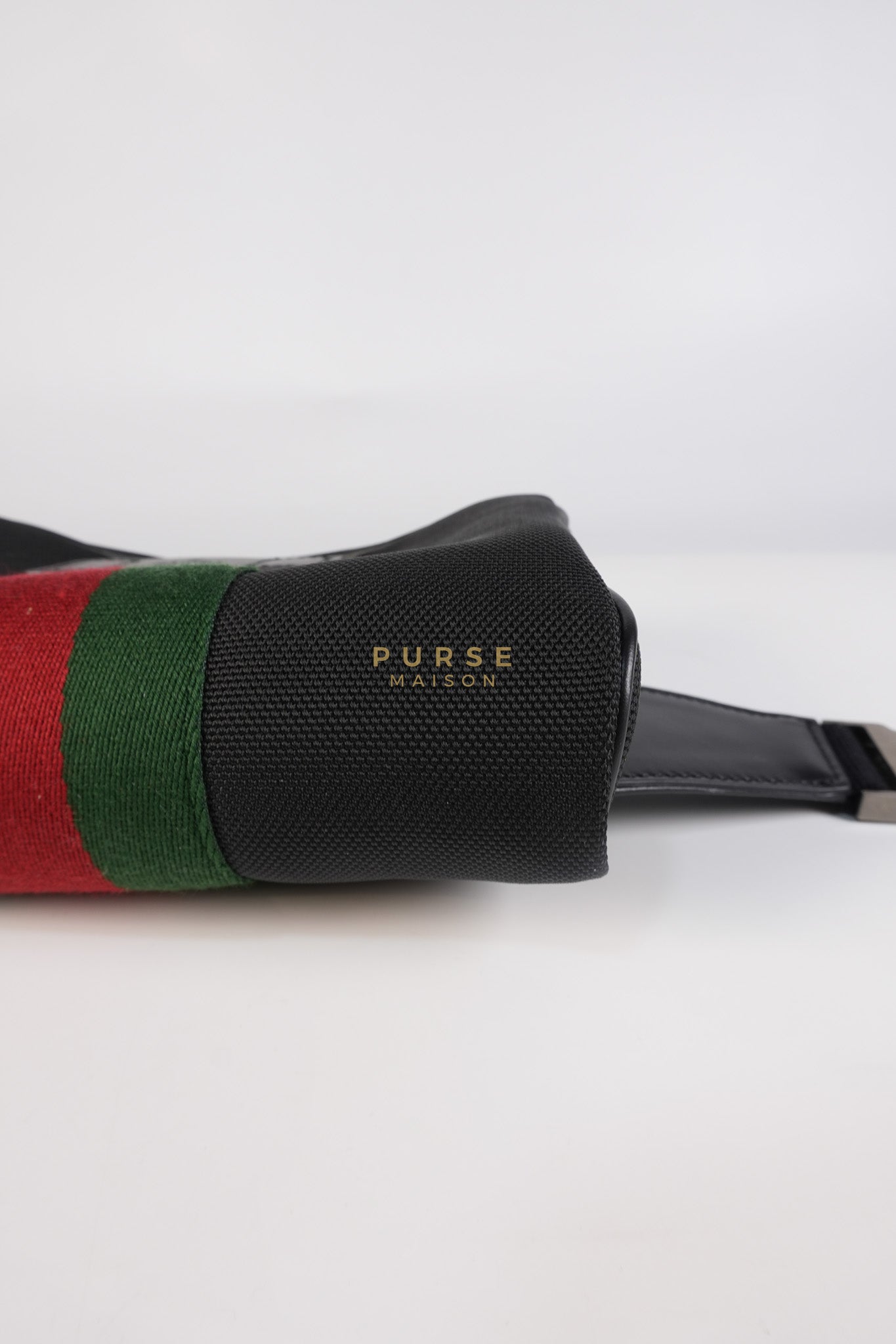 Techno Canvas Black Belt Bag | Purse Maison Luxury Bags Shop