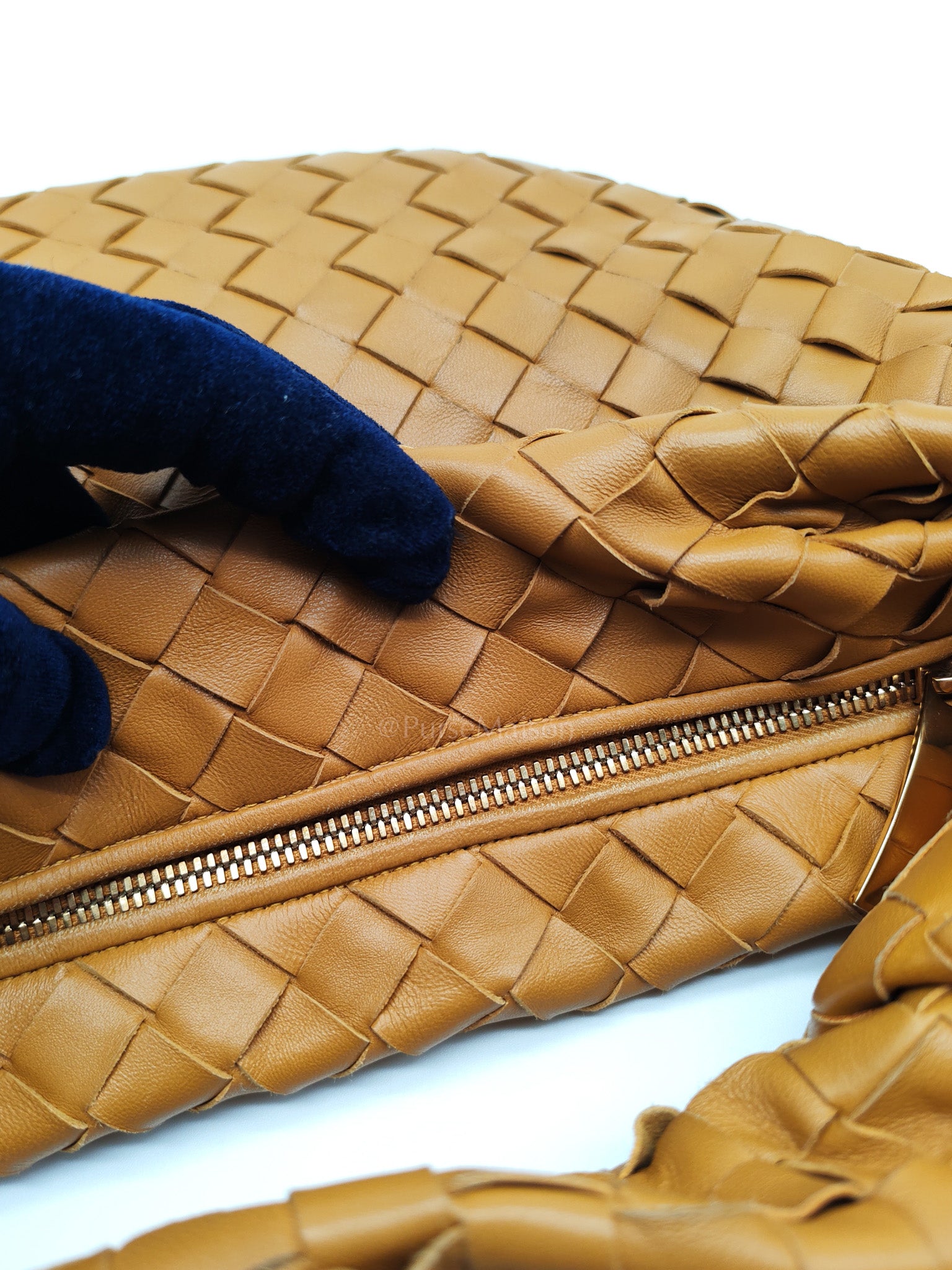 Teen Jodie Shoulder Bag in Caramel Intrecciato Woven Leather | Purse Maison Luxury Bags Shop