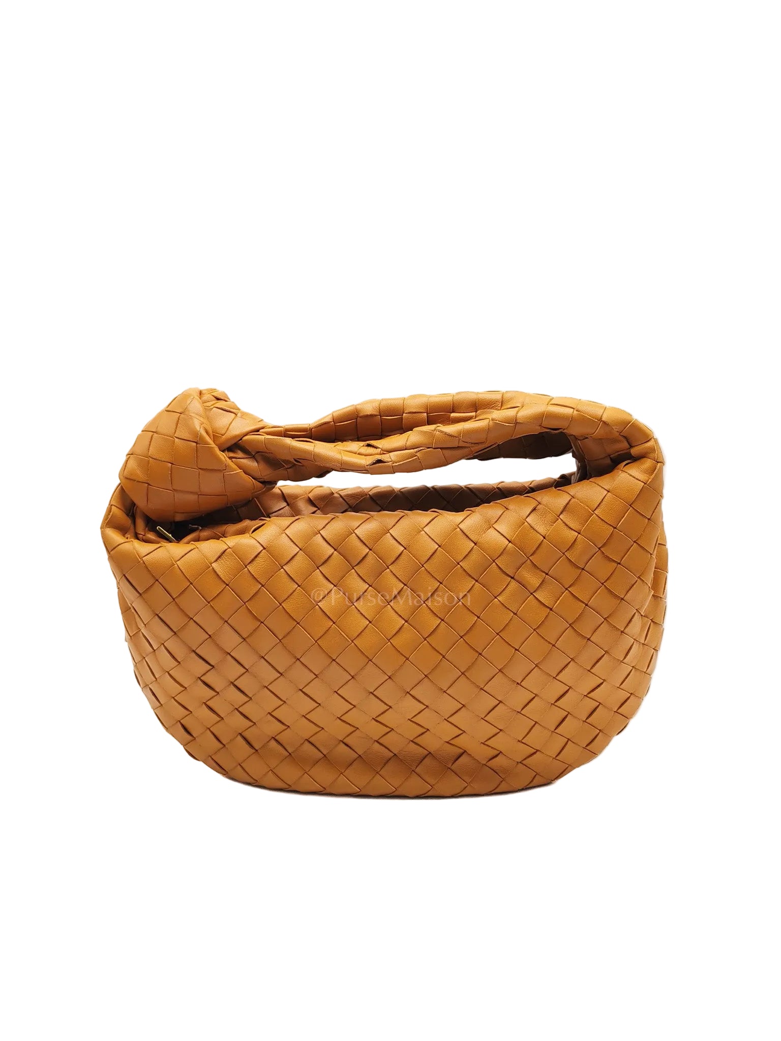 Teen Jodie Shoulder Bag in Caramel Intrecciato Woven Leather | Purse Maison Luxury Bags Shop