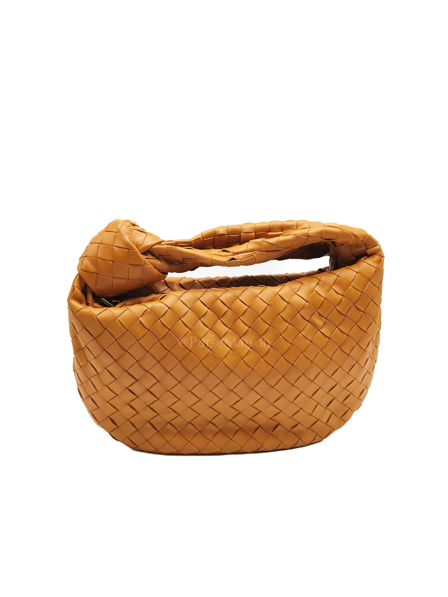 Teen Jodie Shoulder Bag in Caramel Intrecciato Woven Leather | Purse Maison Luxury Bags Shop