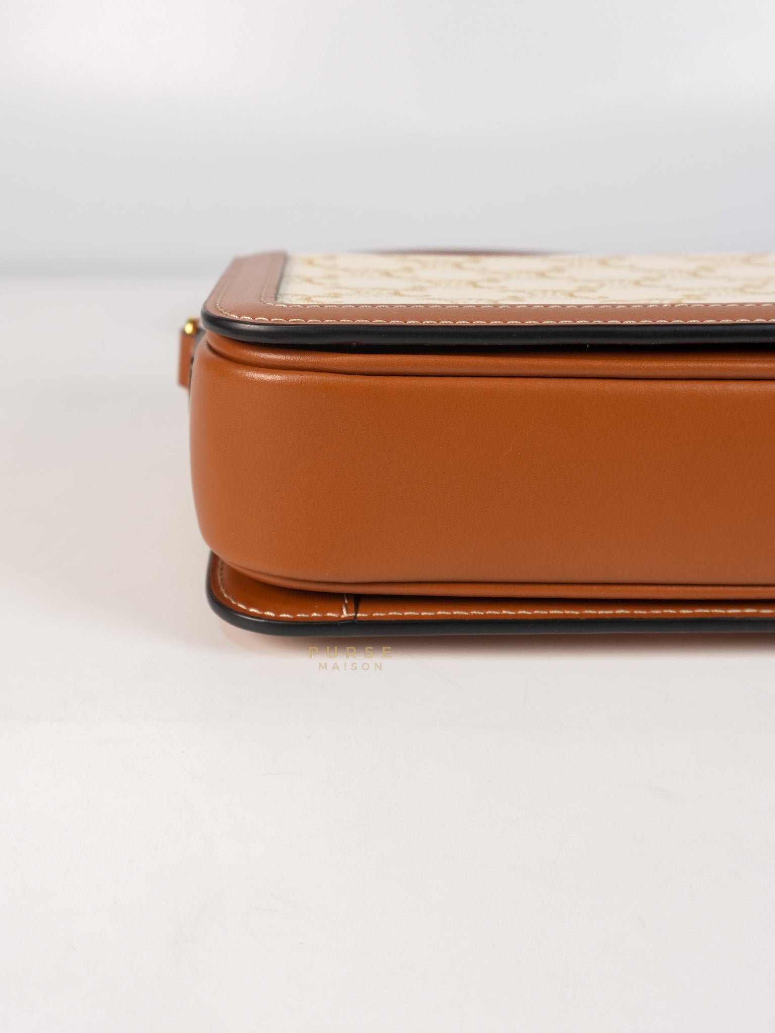 Teen Triomphe Cross Body Bag in White Triomphe Canvas and Calfskin | Purse Maison Luxury Bags Shop