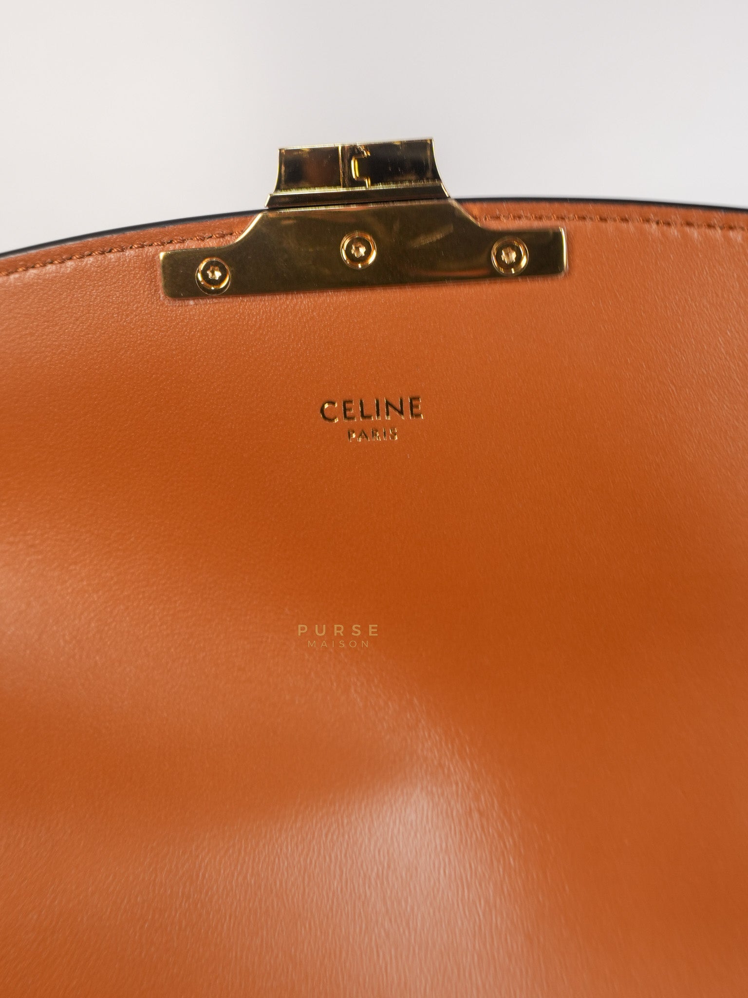 Teen Triomphe Cross Body Bag in White Triomphe Canvas and Calfskin | Purse Maison Luxury Bags Shop