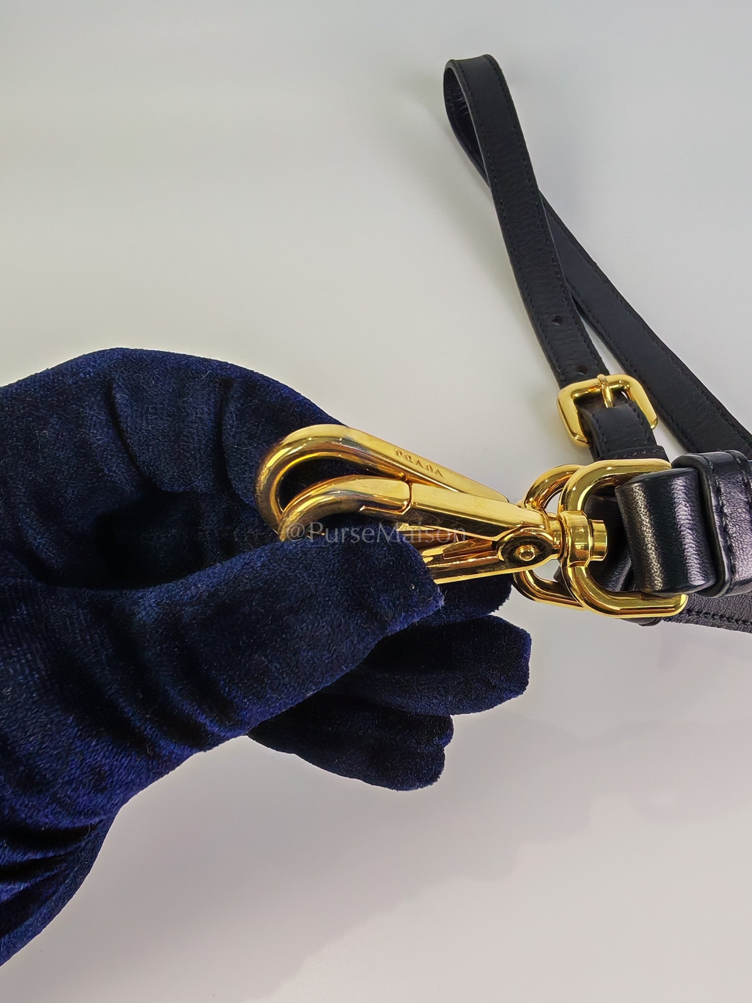 Tessuto Gaufre Two-Way Bag in Noir | Purse Maison Luxury Bags Shop